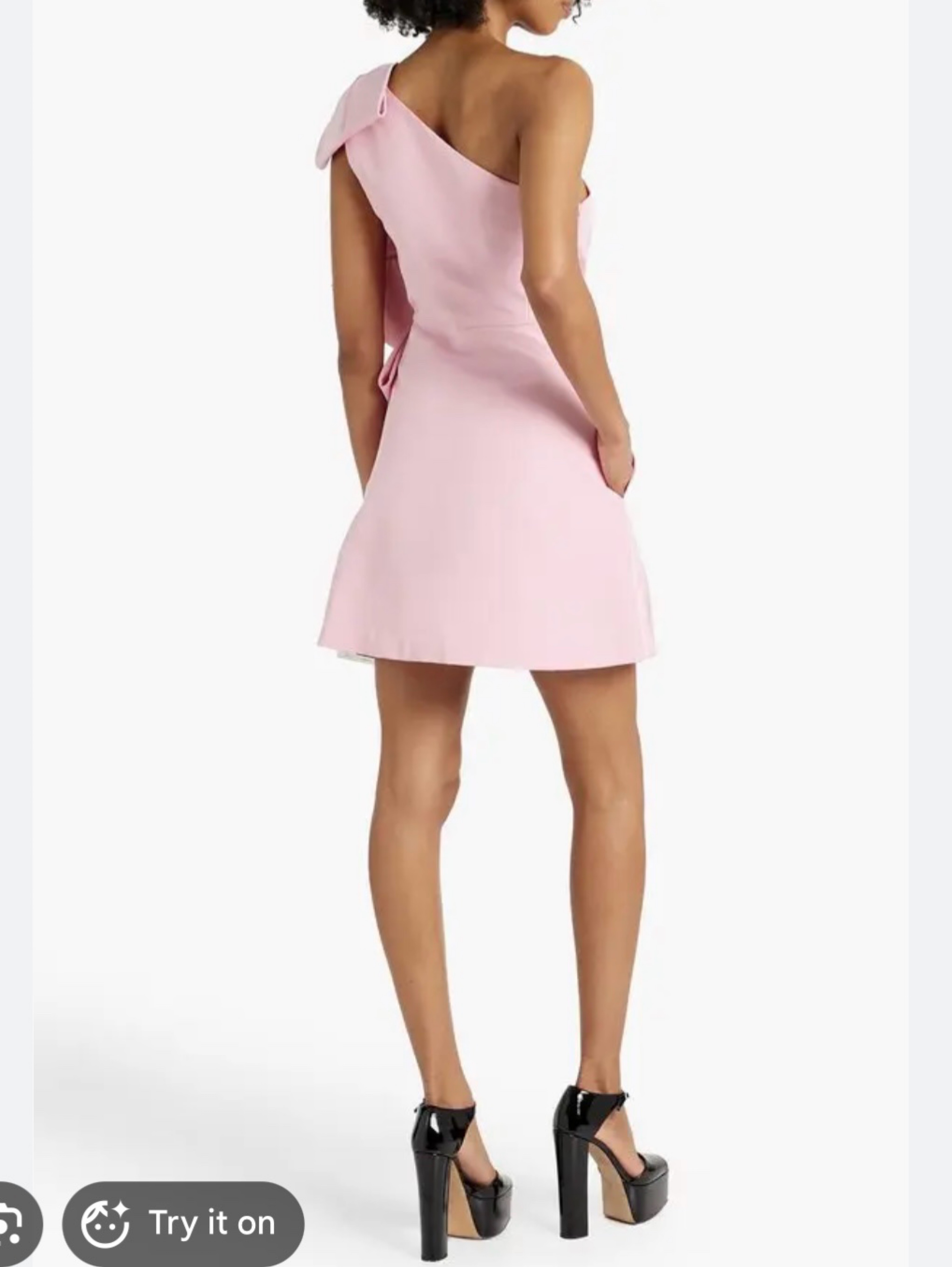 carolina herrera pink bow dress Carolina Herrera Structured Silk Bow-detail Mini Dress In Fuchsia