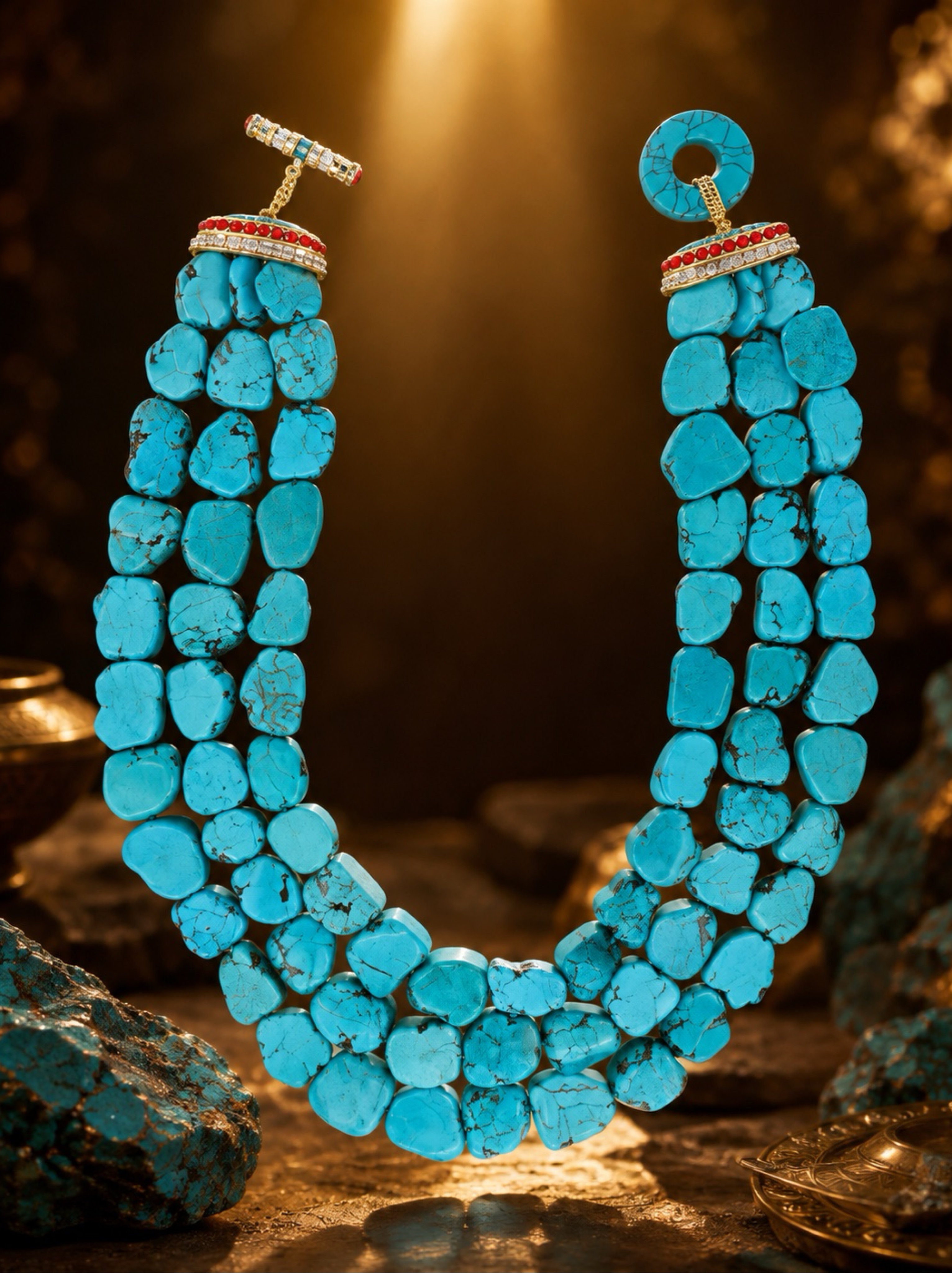 Just Arrived: Heidi Daus Layers of Luxury Genuine Turquoise Statement Necklace