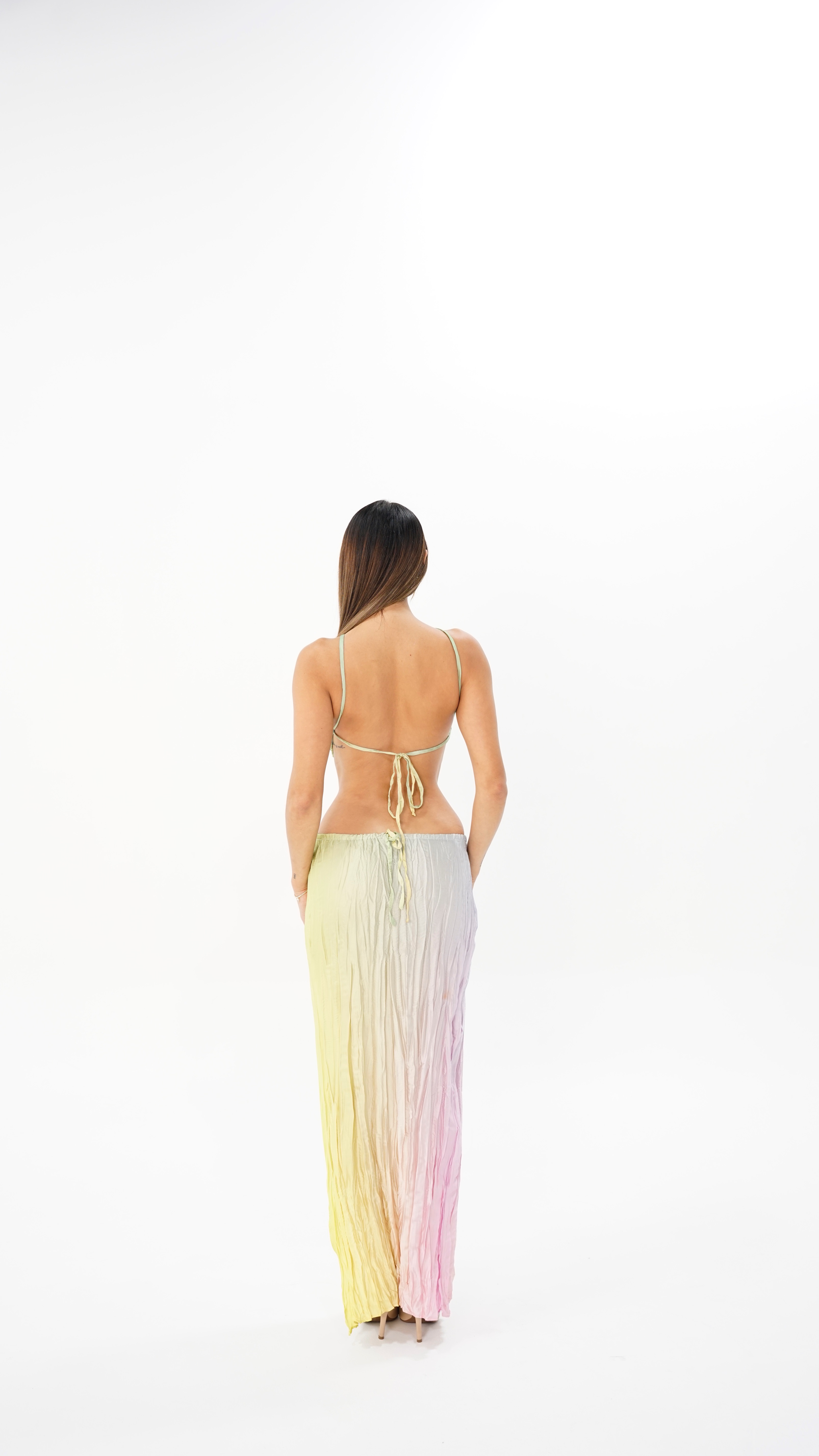 backless pastel dress MAVEN LACE MAXI DRESS