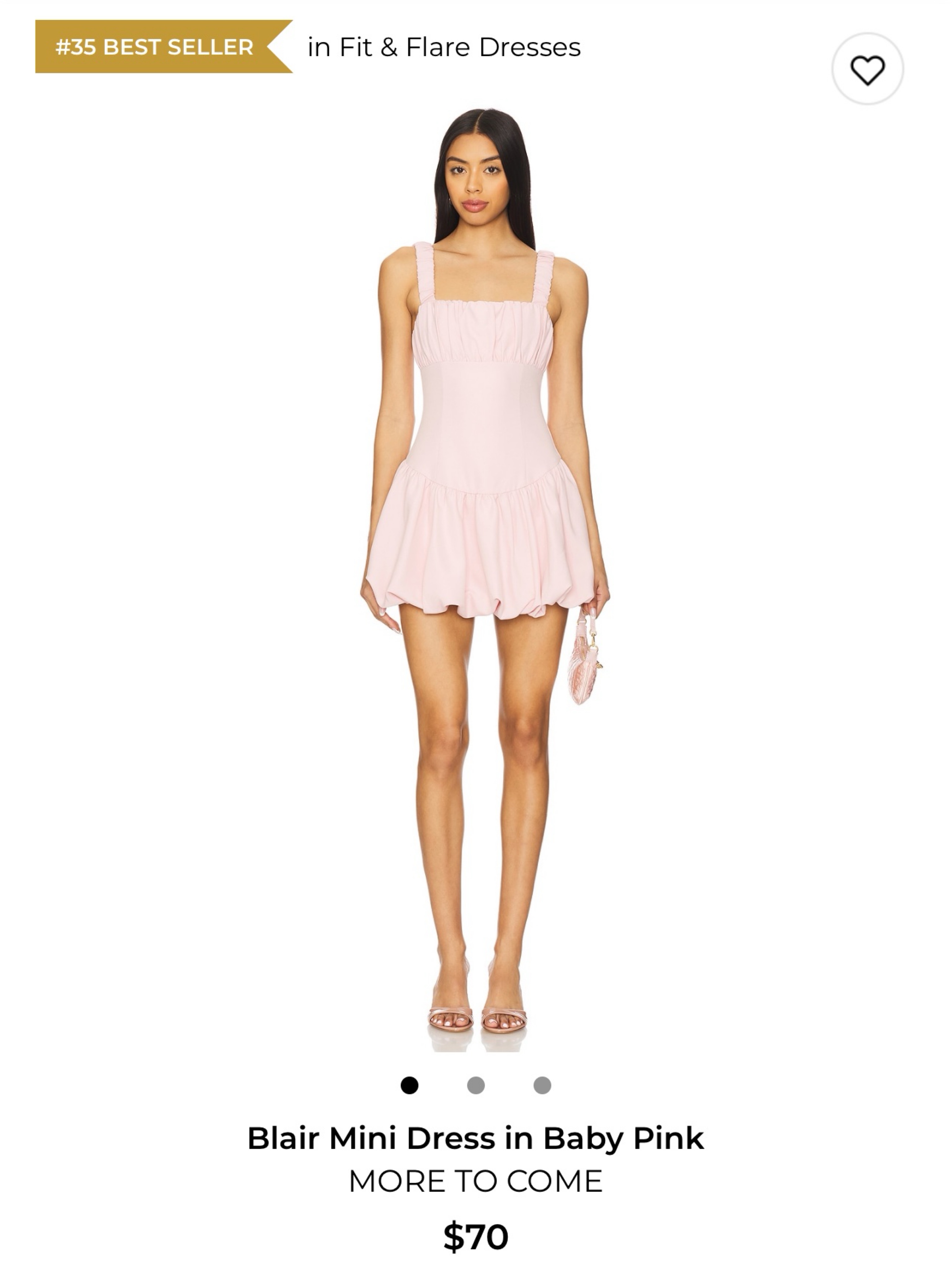 More To Come Blair Mini Dress in Baby Pink