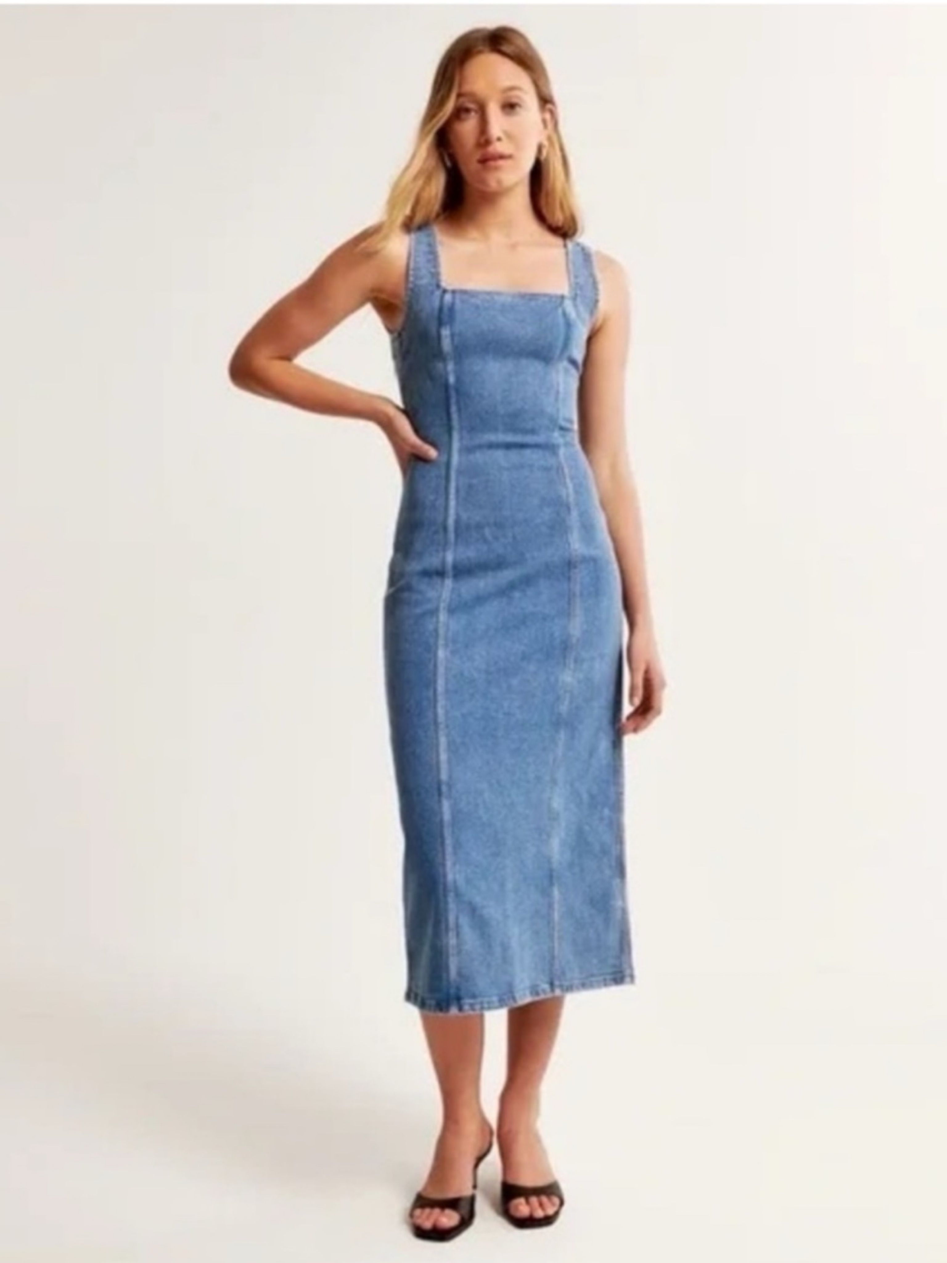 Abercrombie & Fitch Denim Midi Dress