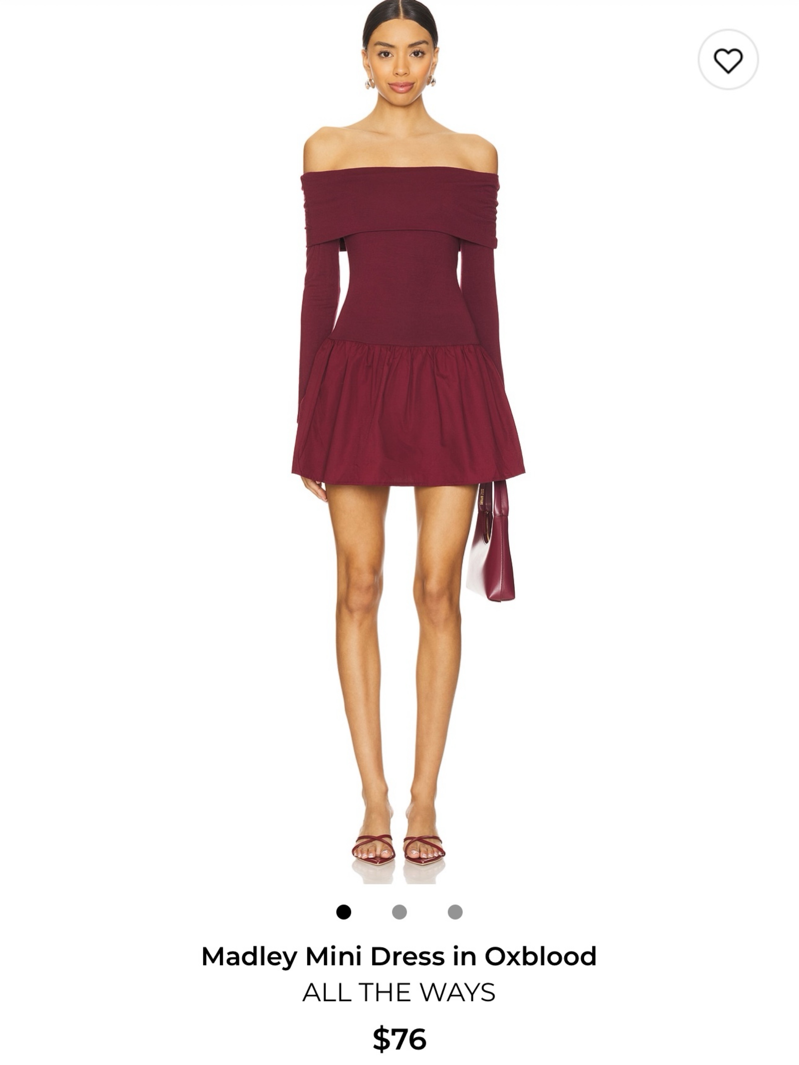 All The Ways Madley Mini Dress in Oxblood