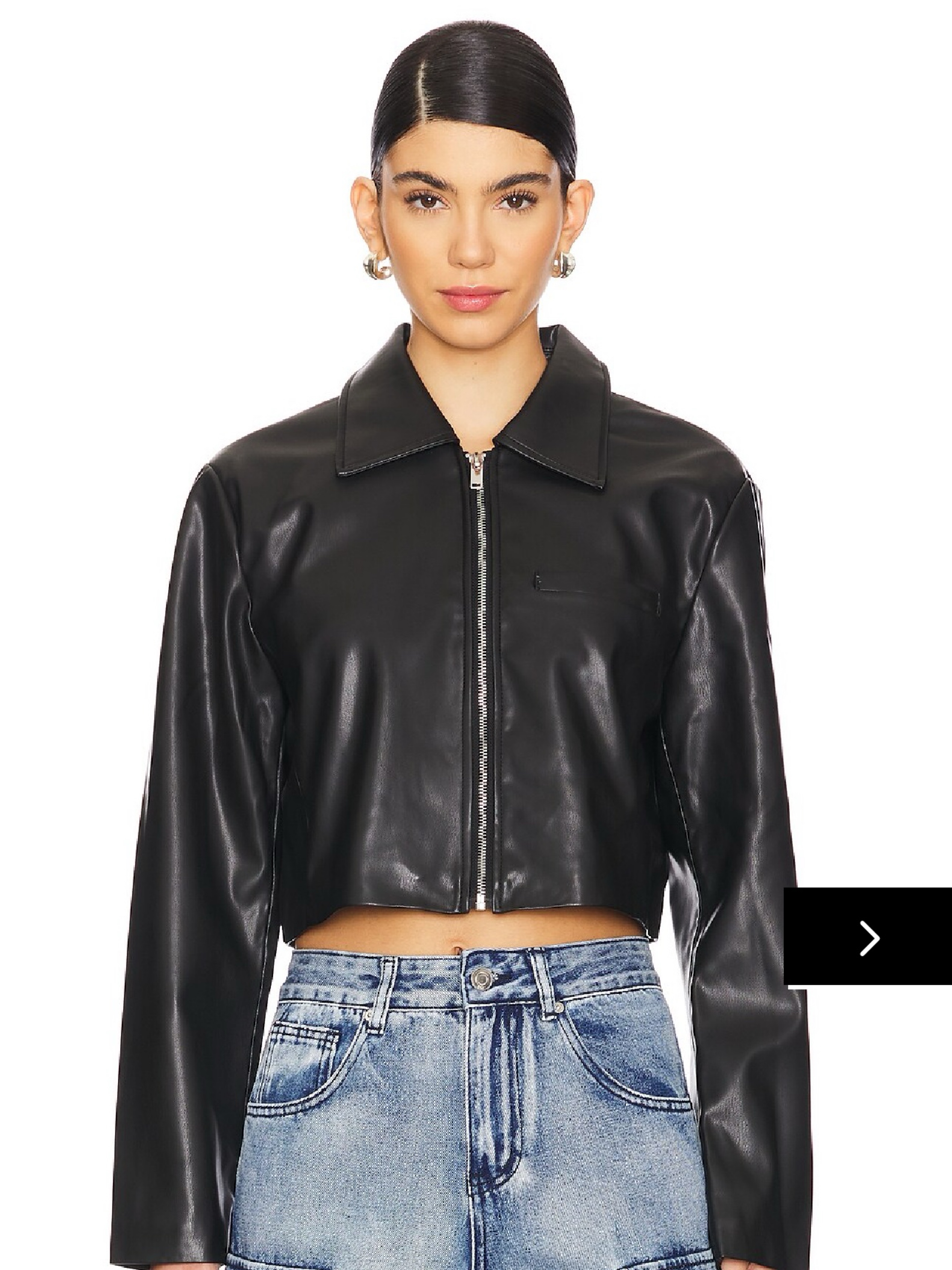 Superdown x emily gemma gabriella faux leather jacket