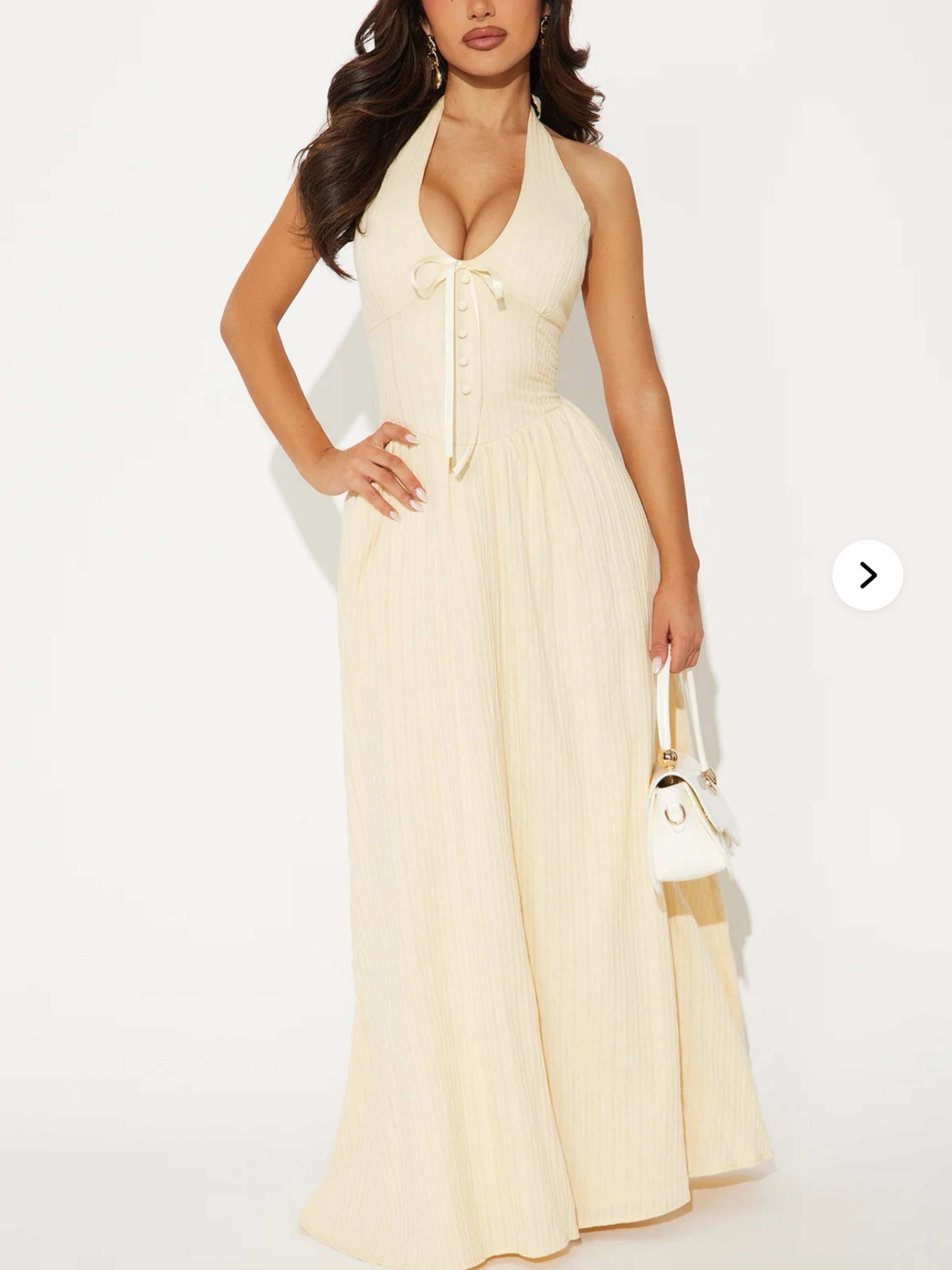 Yellow Halter Maxi Dress Fashion Nova