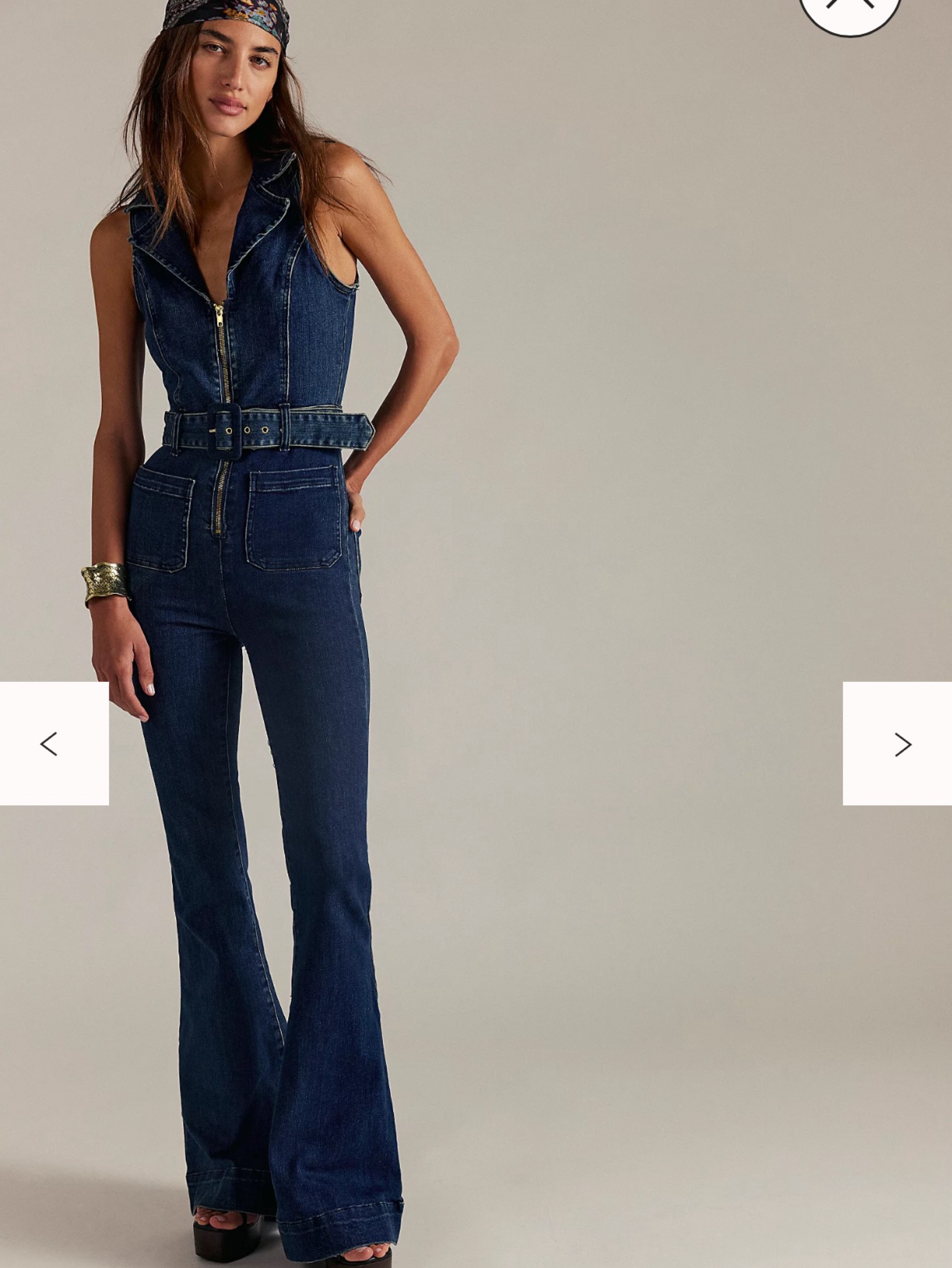 Show me your mumu denim jumpsuit