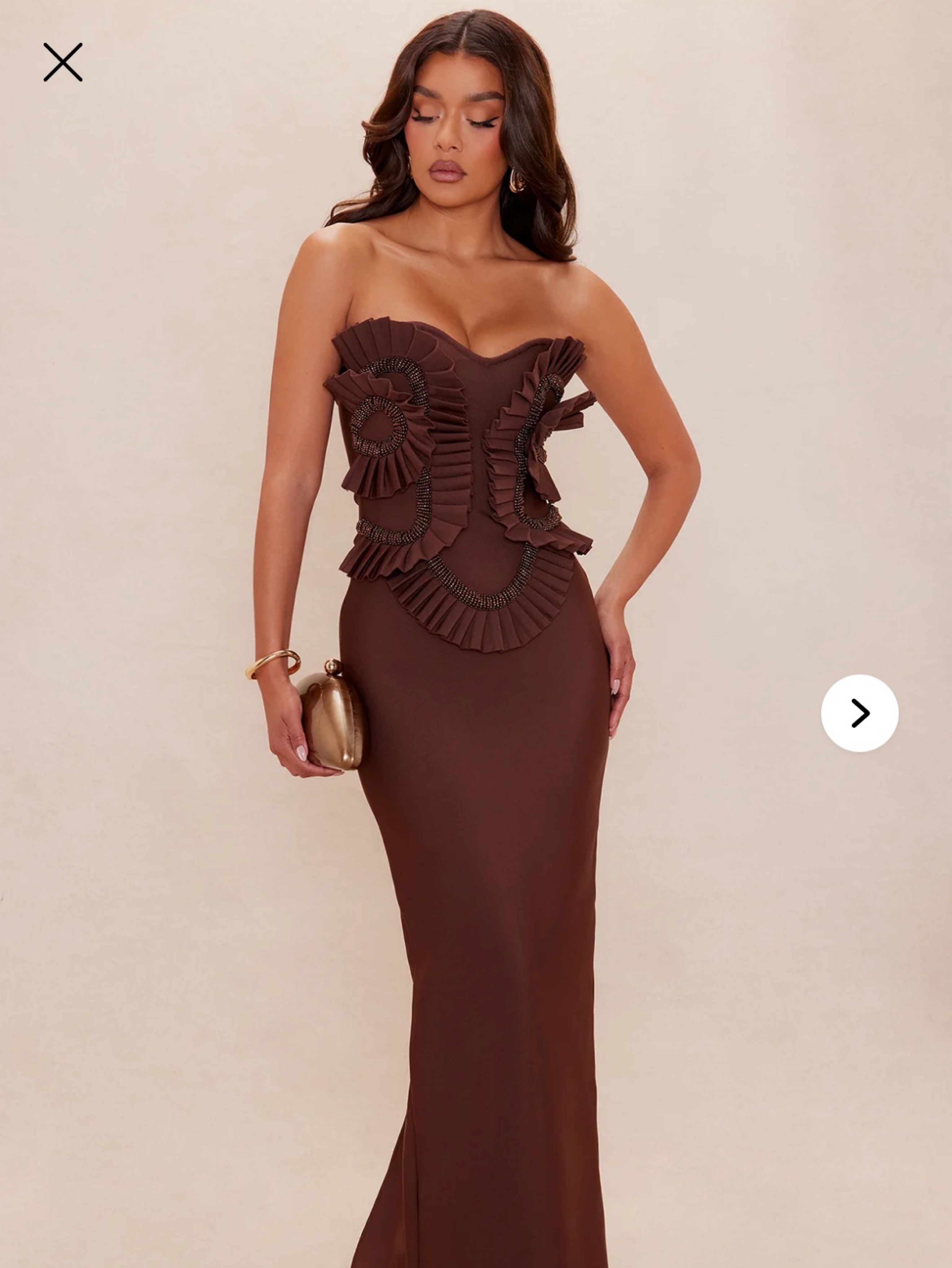 Brown evening gown