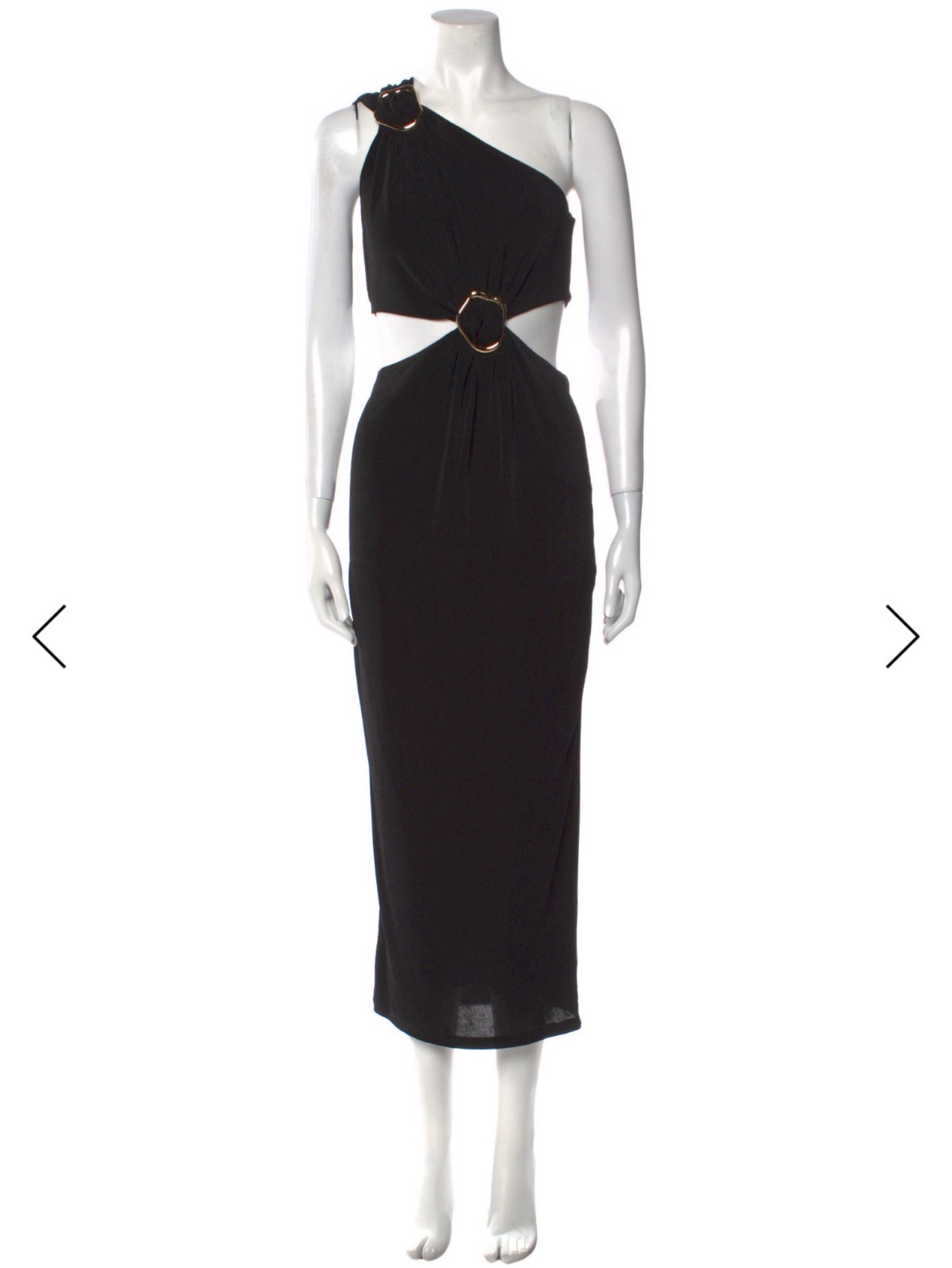 Black with gold hardware midi