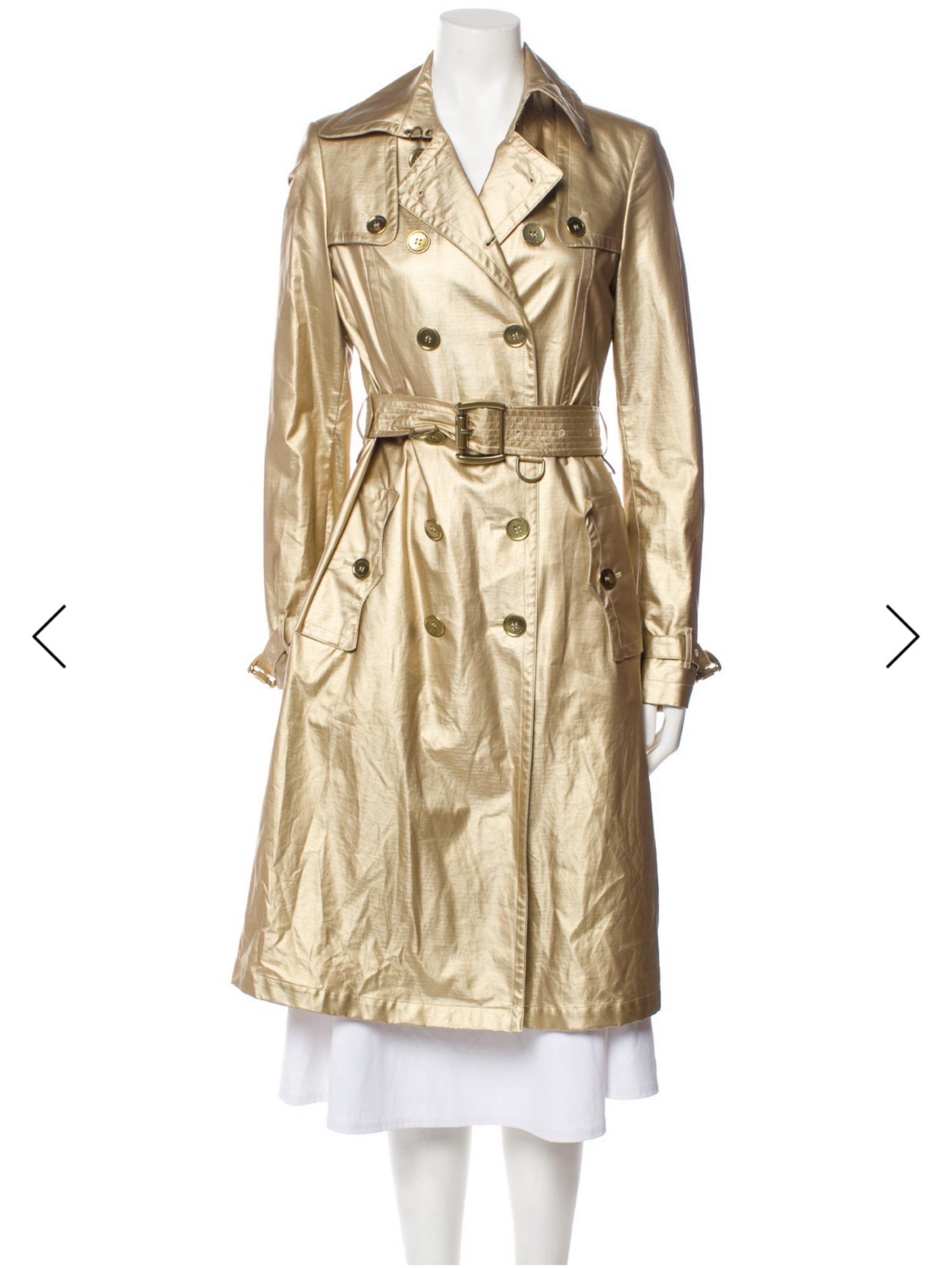 Vintage Burberry metallic gold trench