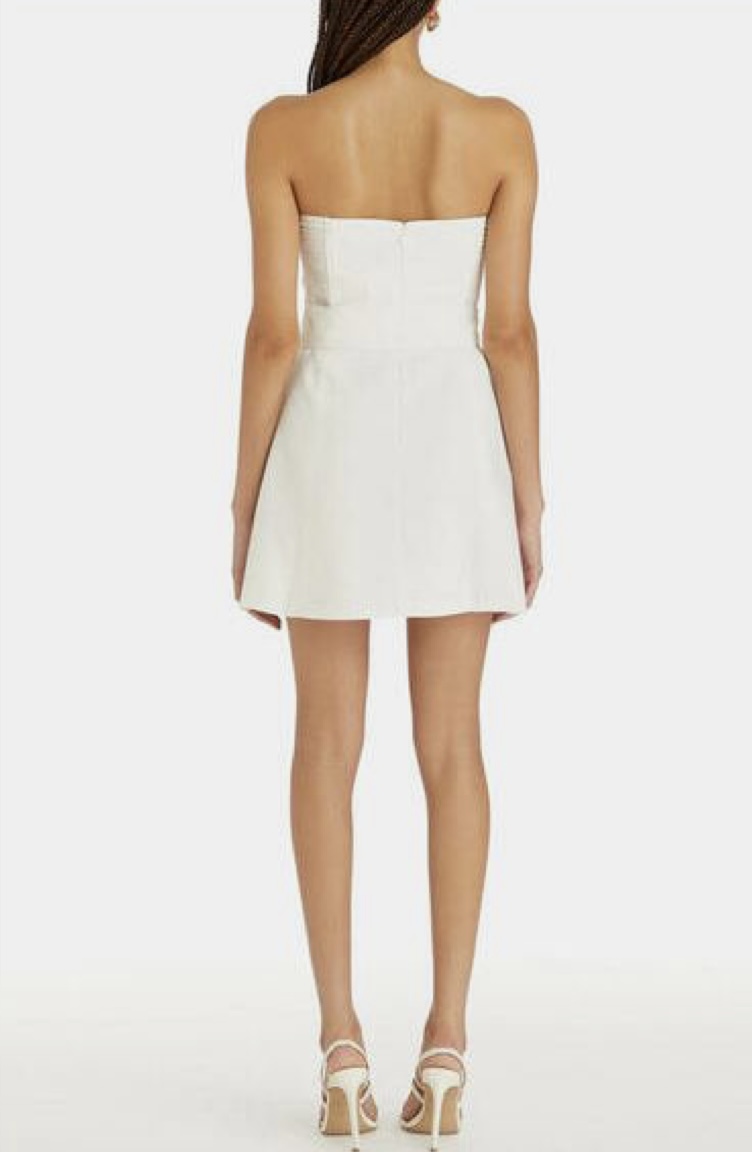 eyelet puff sleeve mini dress Eyelet Puff Sleeve Smocked Mini Dress White / M by Blue Zone Planet