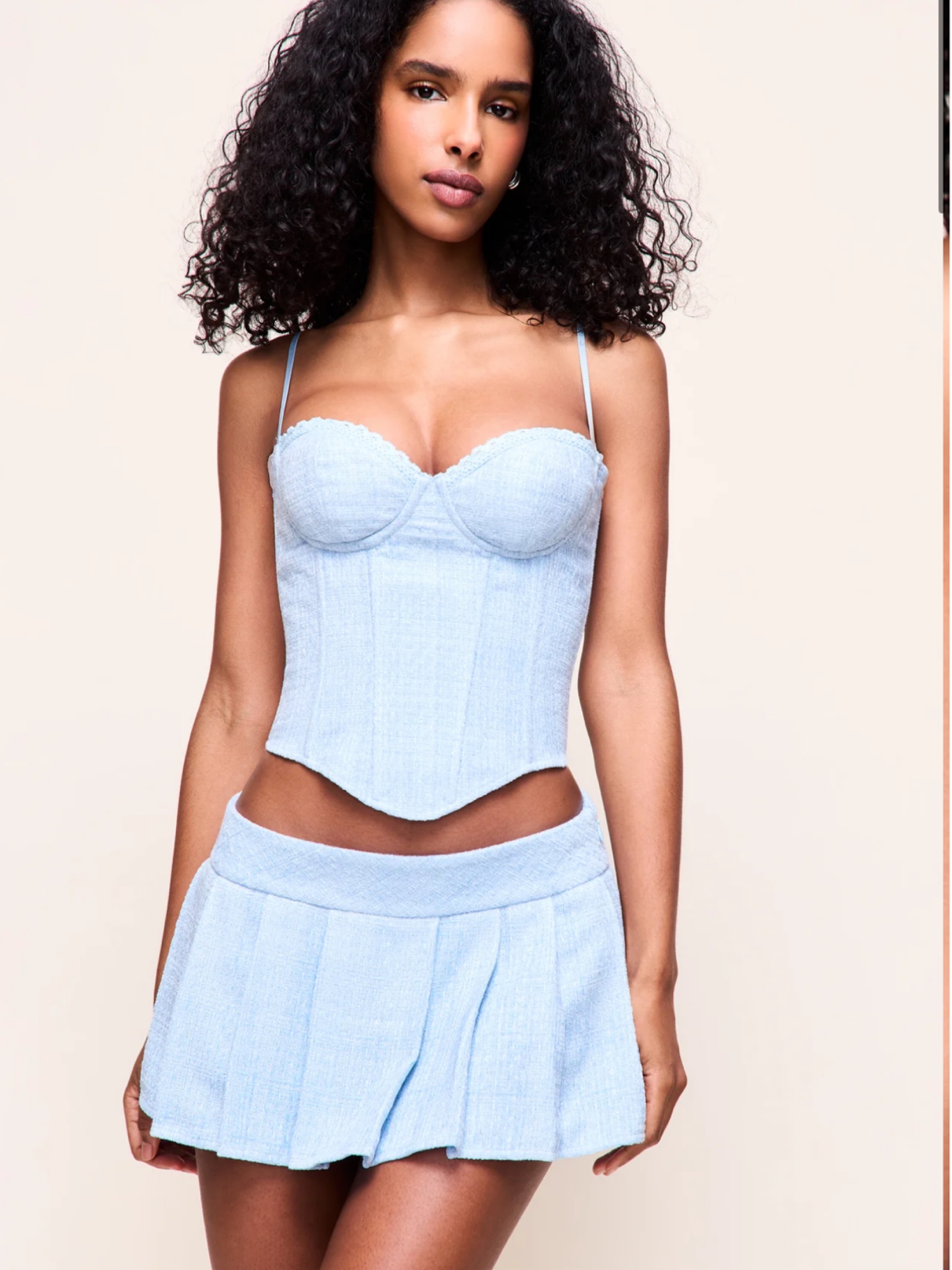 Guizo Light Blue Textured Linen Matching Set by Guizio | Pickle