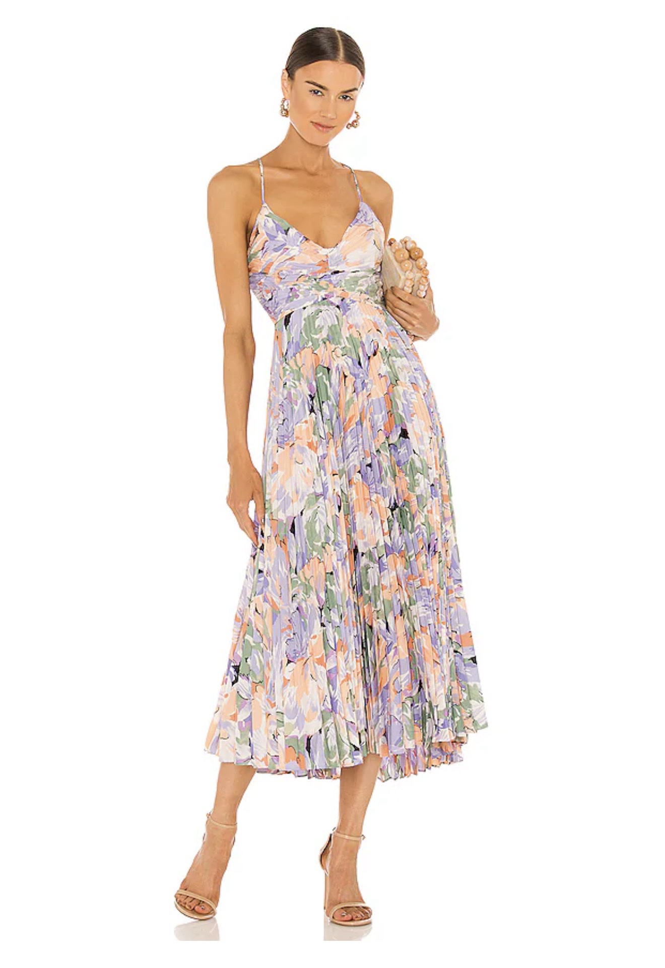 astr the label dresses Lenora Floral Tiered Maxi Dress Purple Floral / S