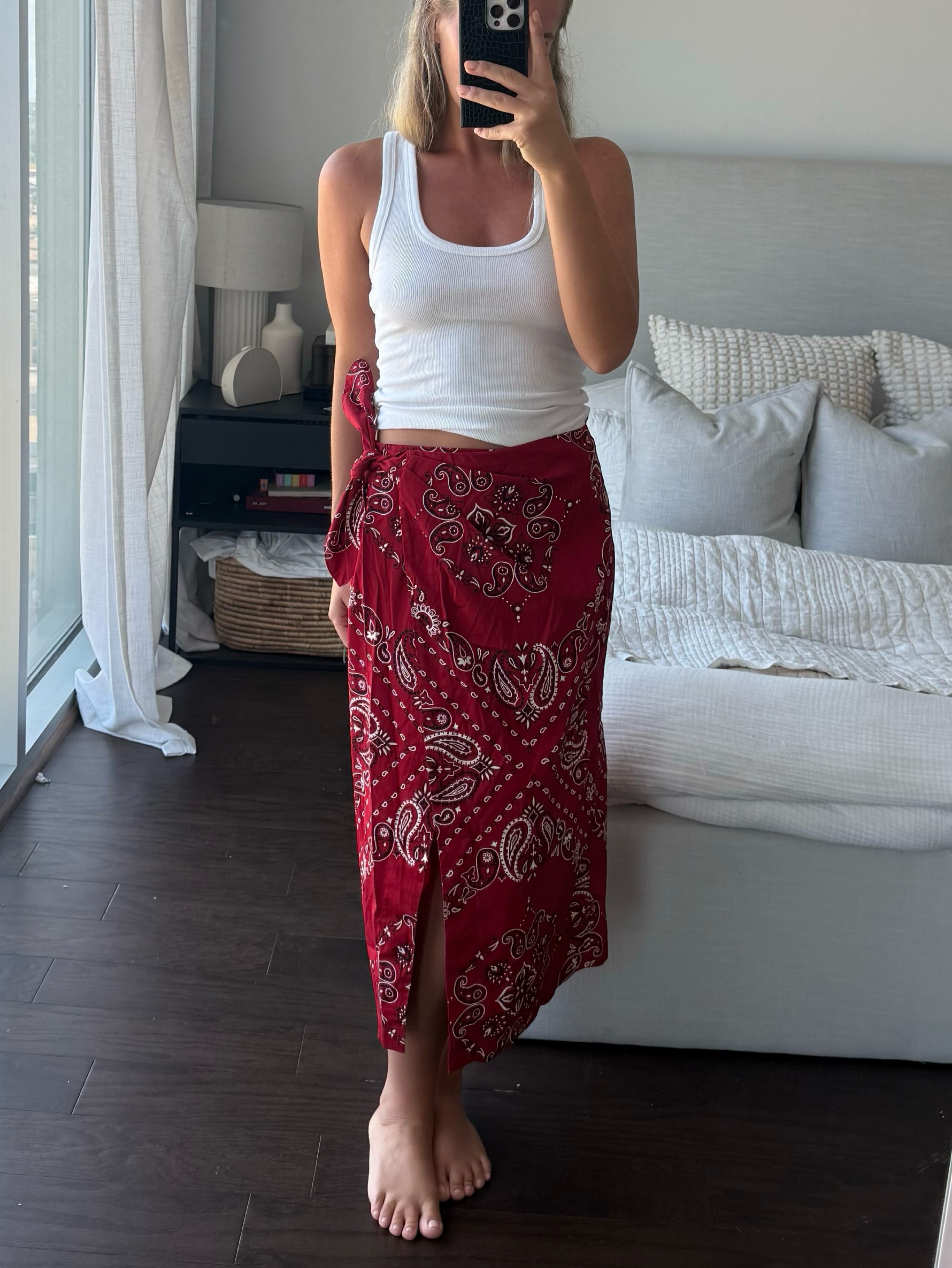 Madewell bandana skirt