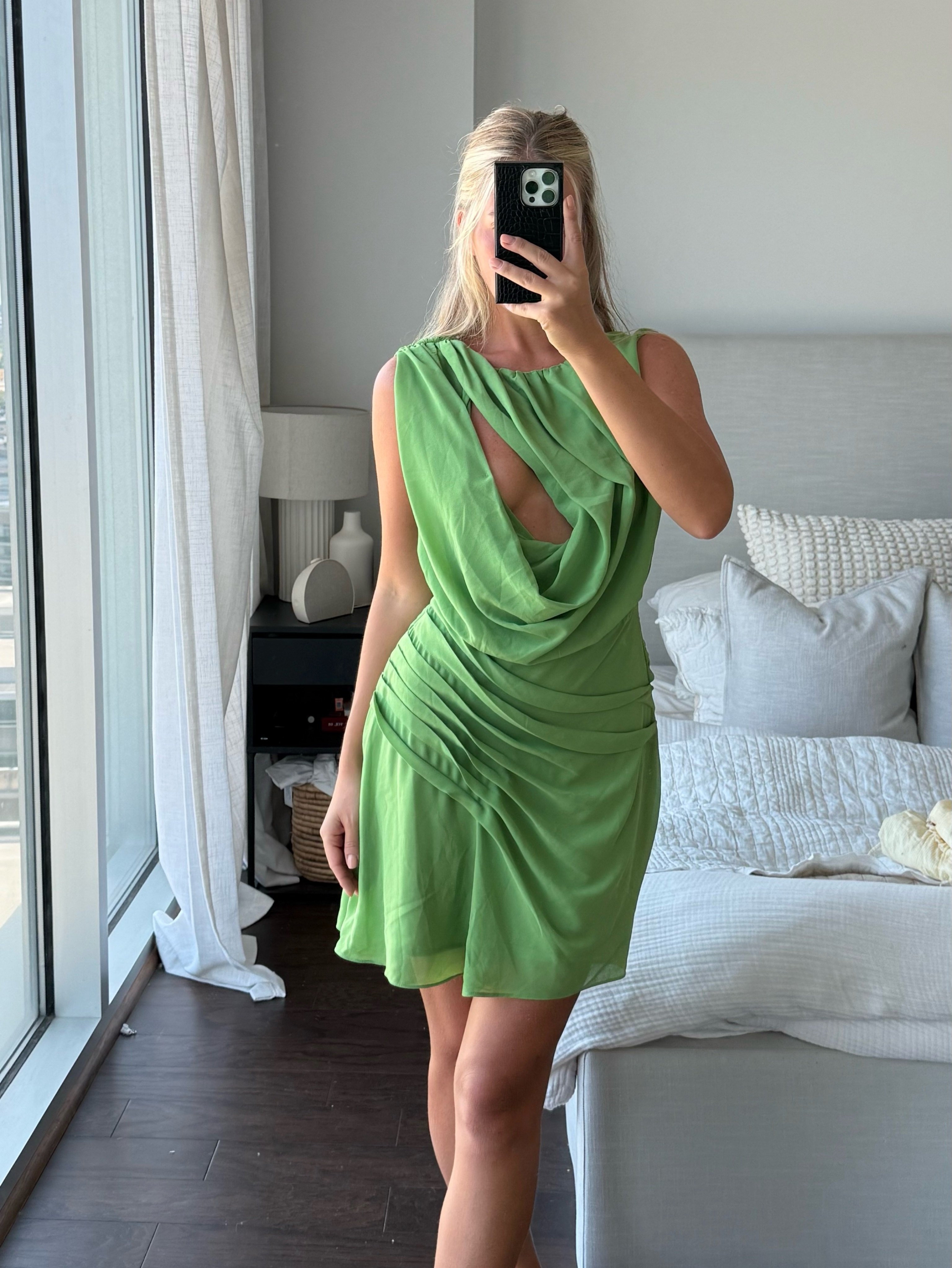 Meshki Green Mini Dress