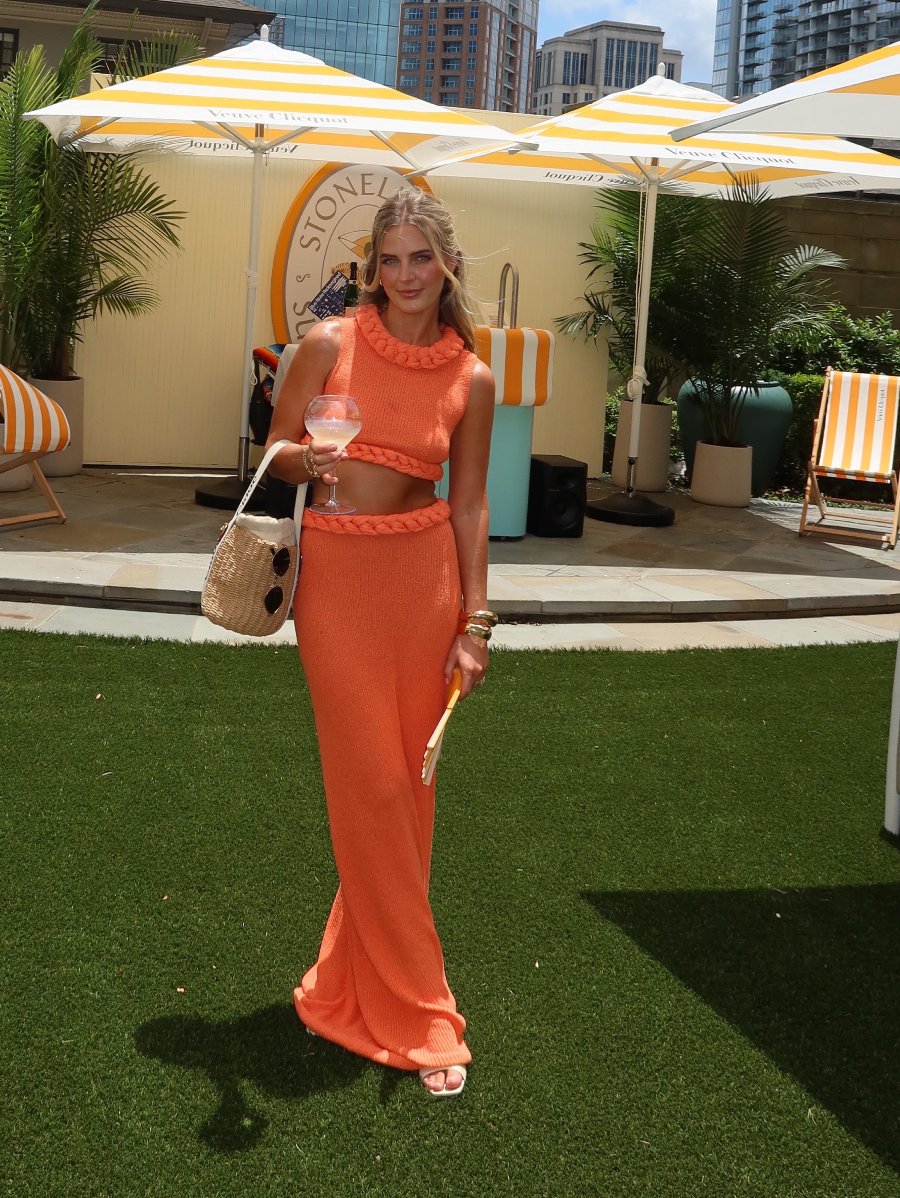 Naked wardrobe orange knit set