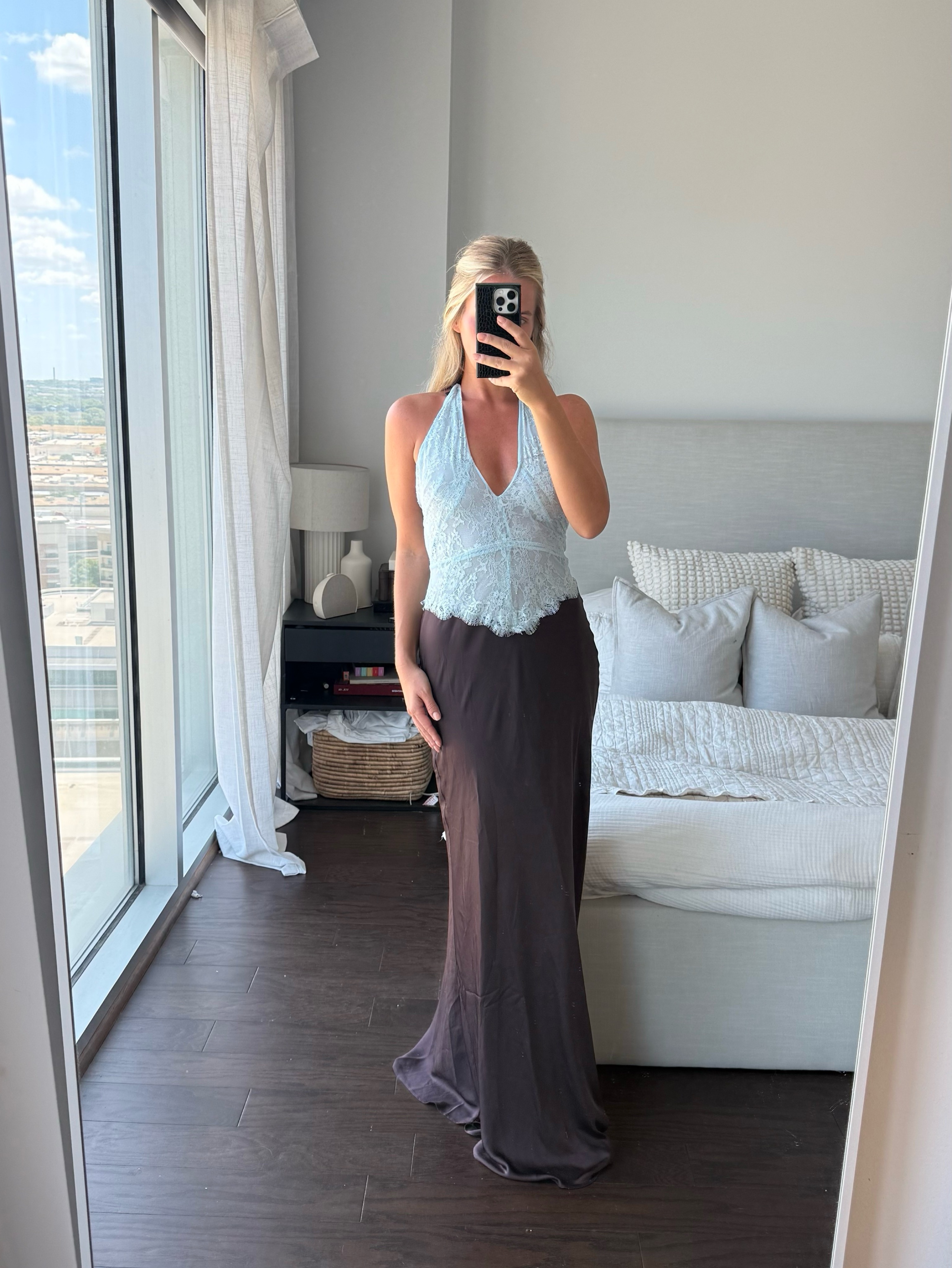 Meshki blue and brown maxi