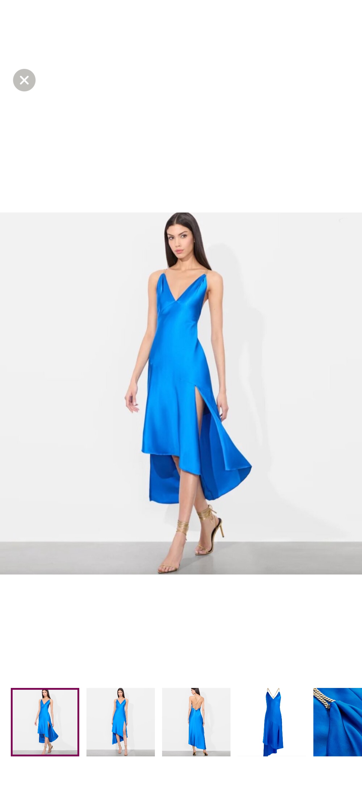 ($495) Alice + Olivia Blue Silk Dress