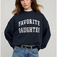 ($100) Favorite Daughter Cropped Navy Sweatshirt