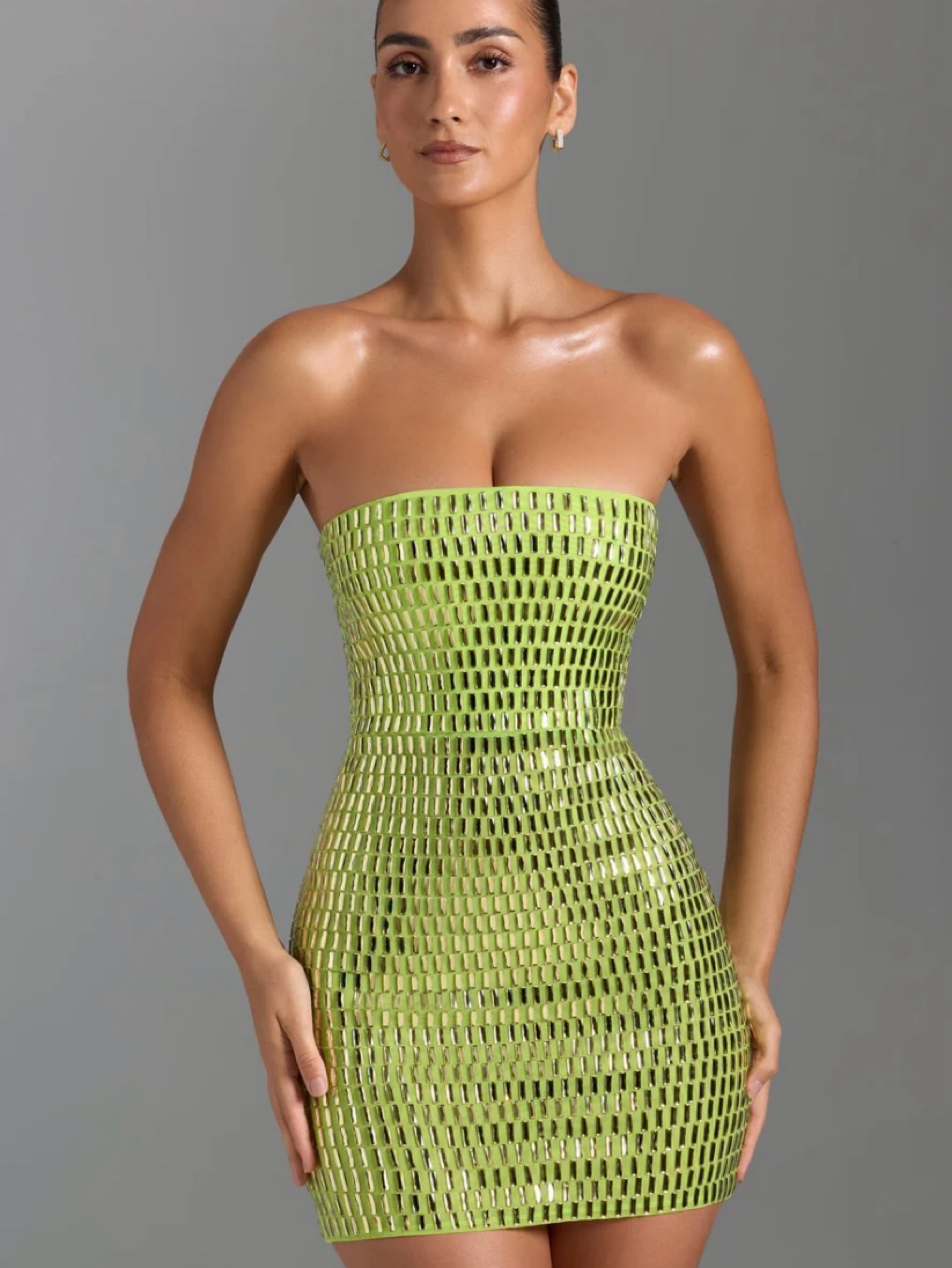 lime green strapless mini dress Satin Mini Dress - Green Satin Dress - Strapless Satin Mini Dress
