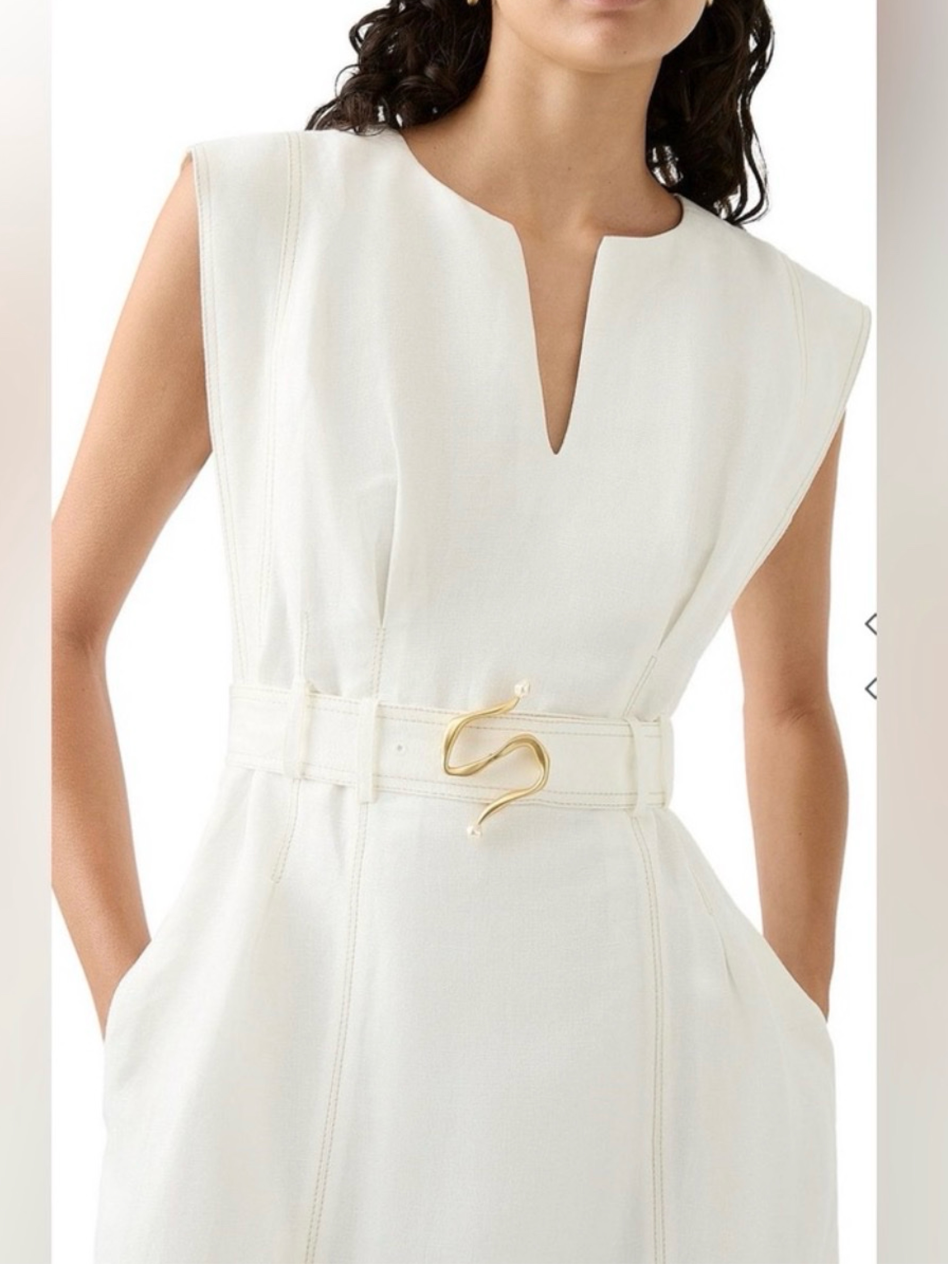 aje linen dress Aje Monroe halter-neck bow-detail Linen Mini Dress | Neutrals