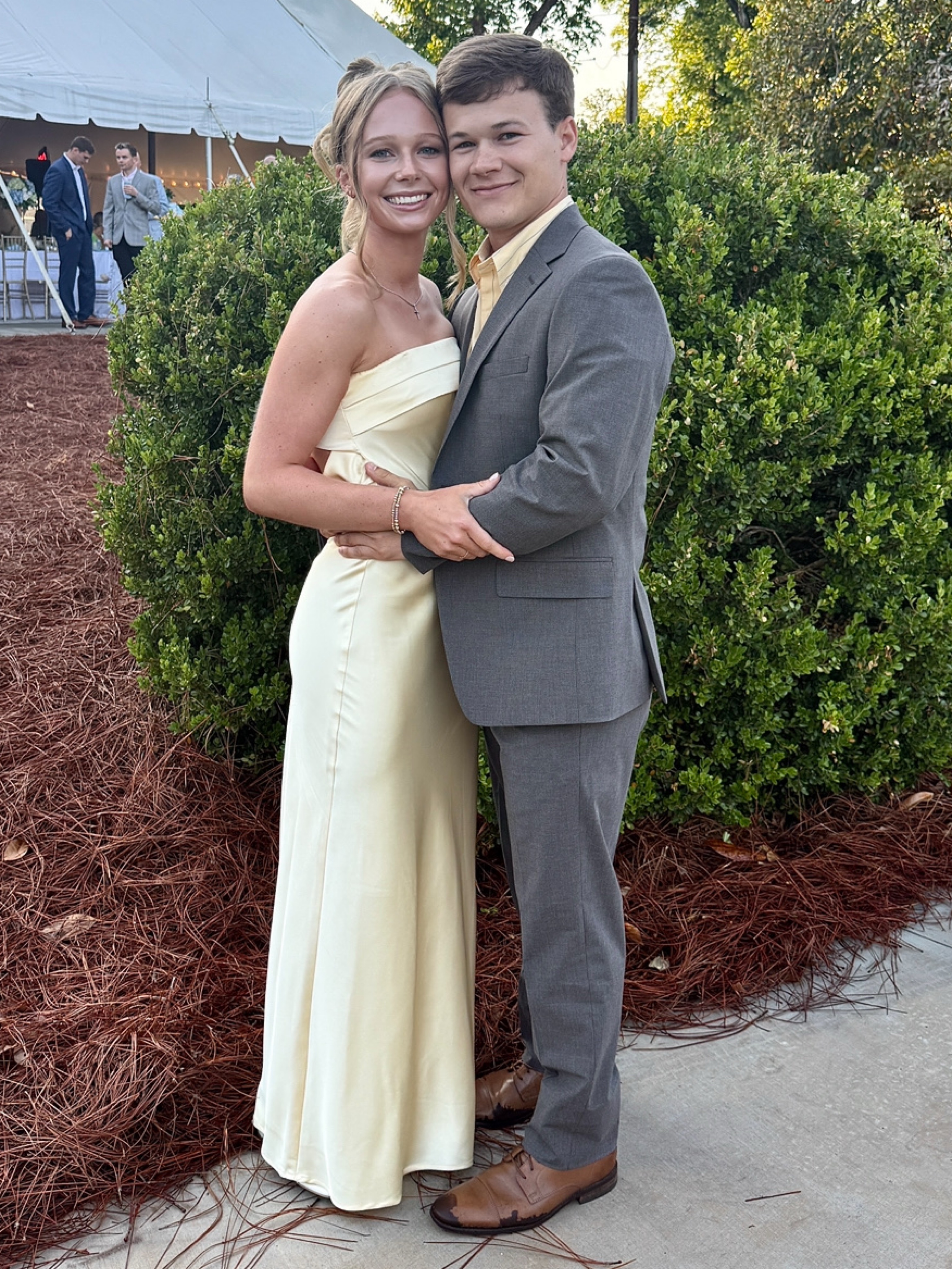 butter yellow strapless maxi dress JJXX - Ruched Strapless Maxi Dress - Women - Polyester/Spandex - 6-8 US