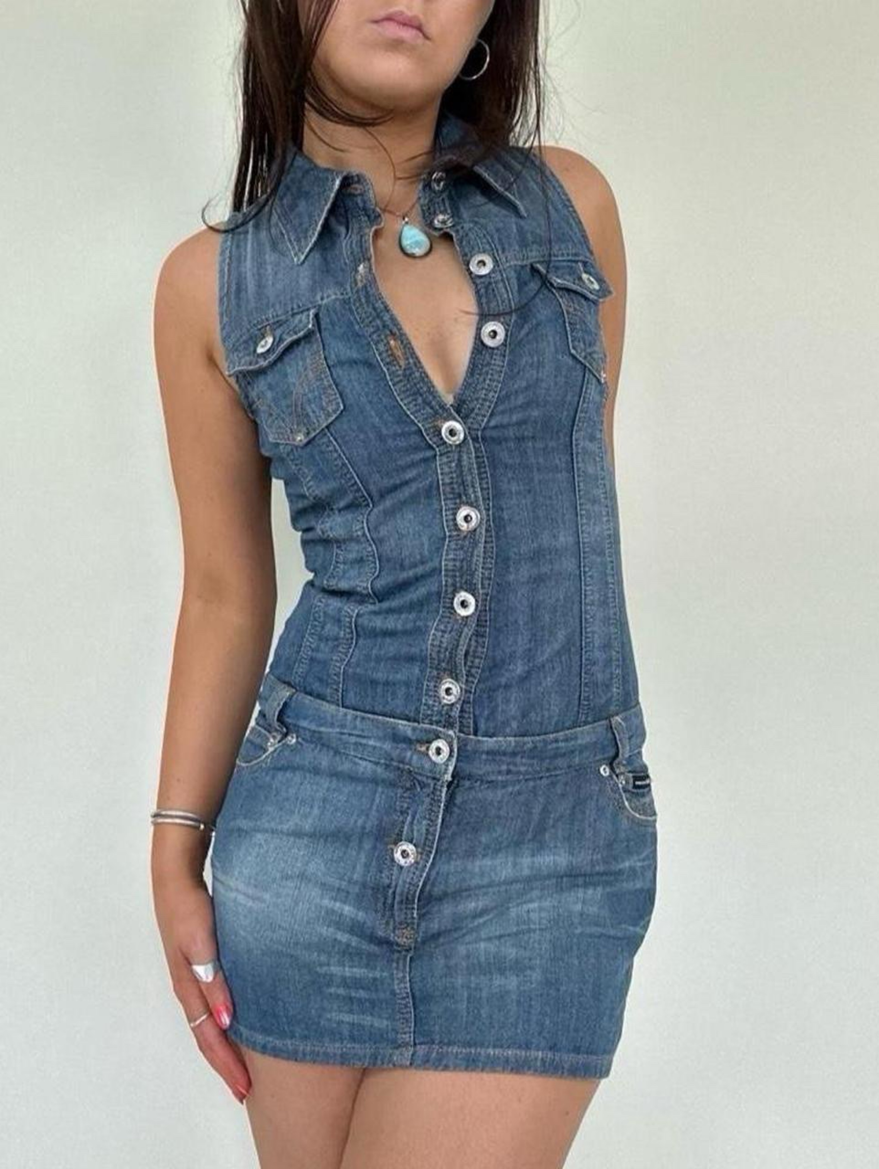 Vintage Dolce & Gabbana Denim Mini Dress