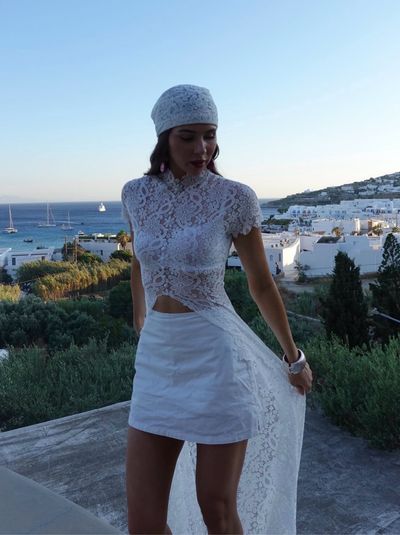 White Lace High-Low Maxi Top by Deme By Gabriella | Pickle