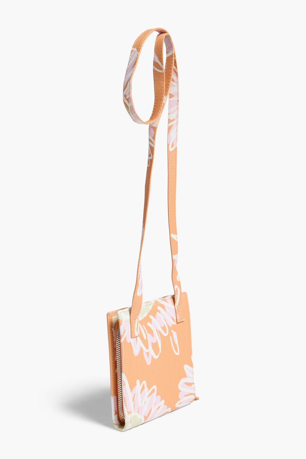 Jacquemus Orange Le Gadjo Floral-Print Leather bag by Jacquemus