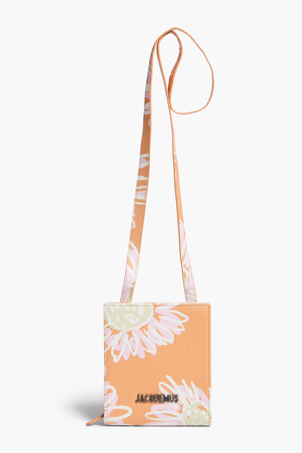 Jacquemus Orange Le Gadjo Floral-Print Leather bag by Jacquemus