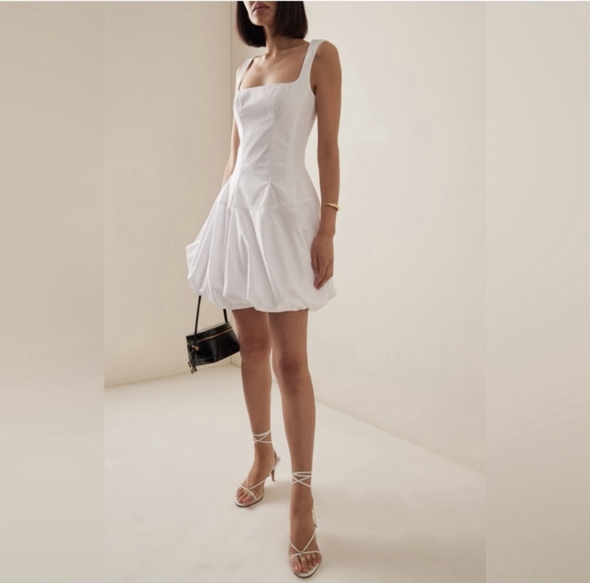silk yellow mini dress La Fuori Golden Hour Lily Embroidered Silk Mini Dress