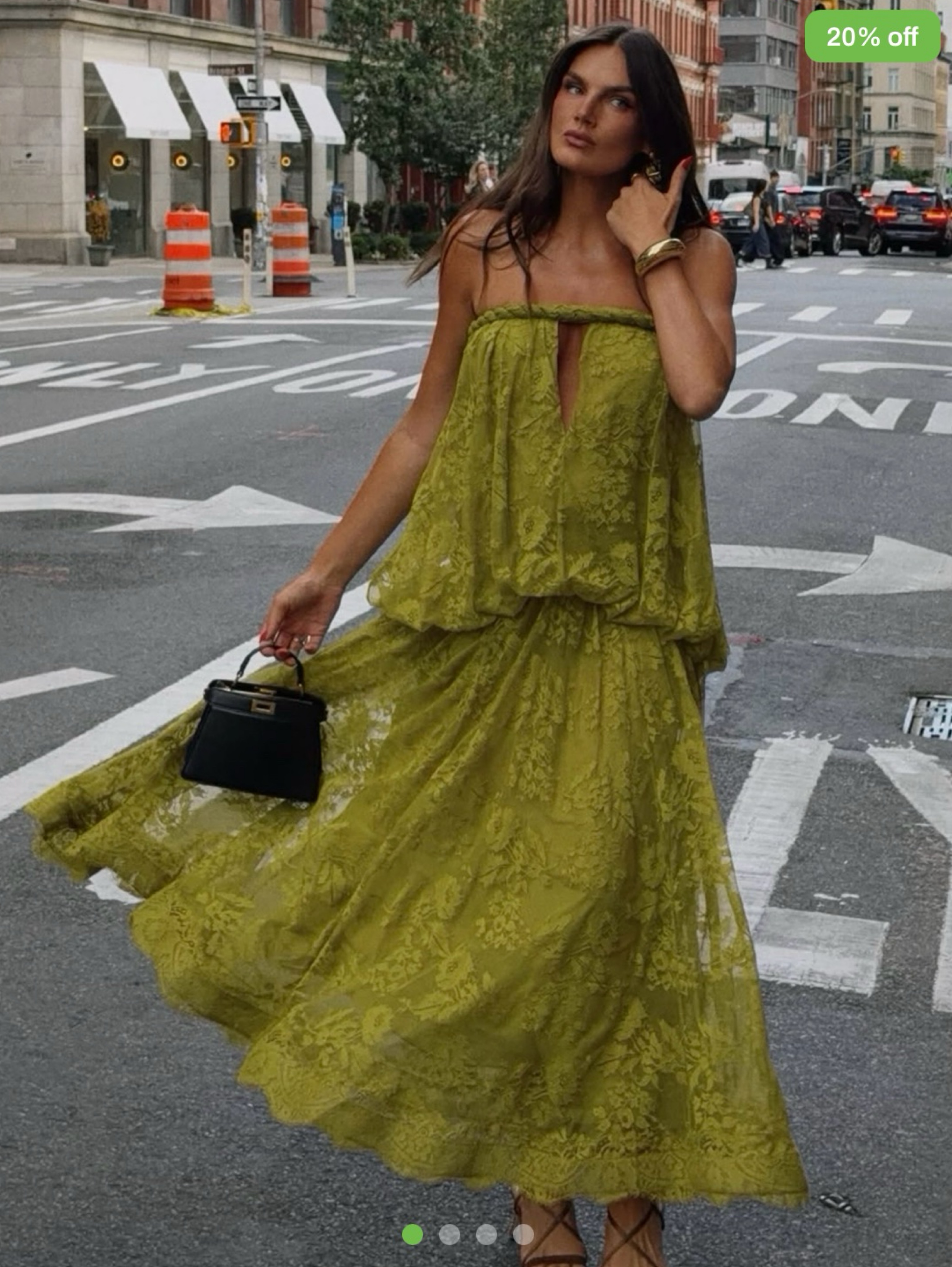 Zimmermann green Luna lace dress gown by ZIMMERMANN