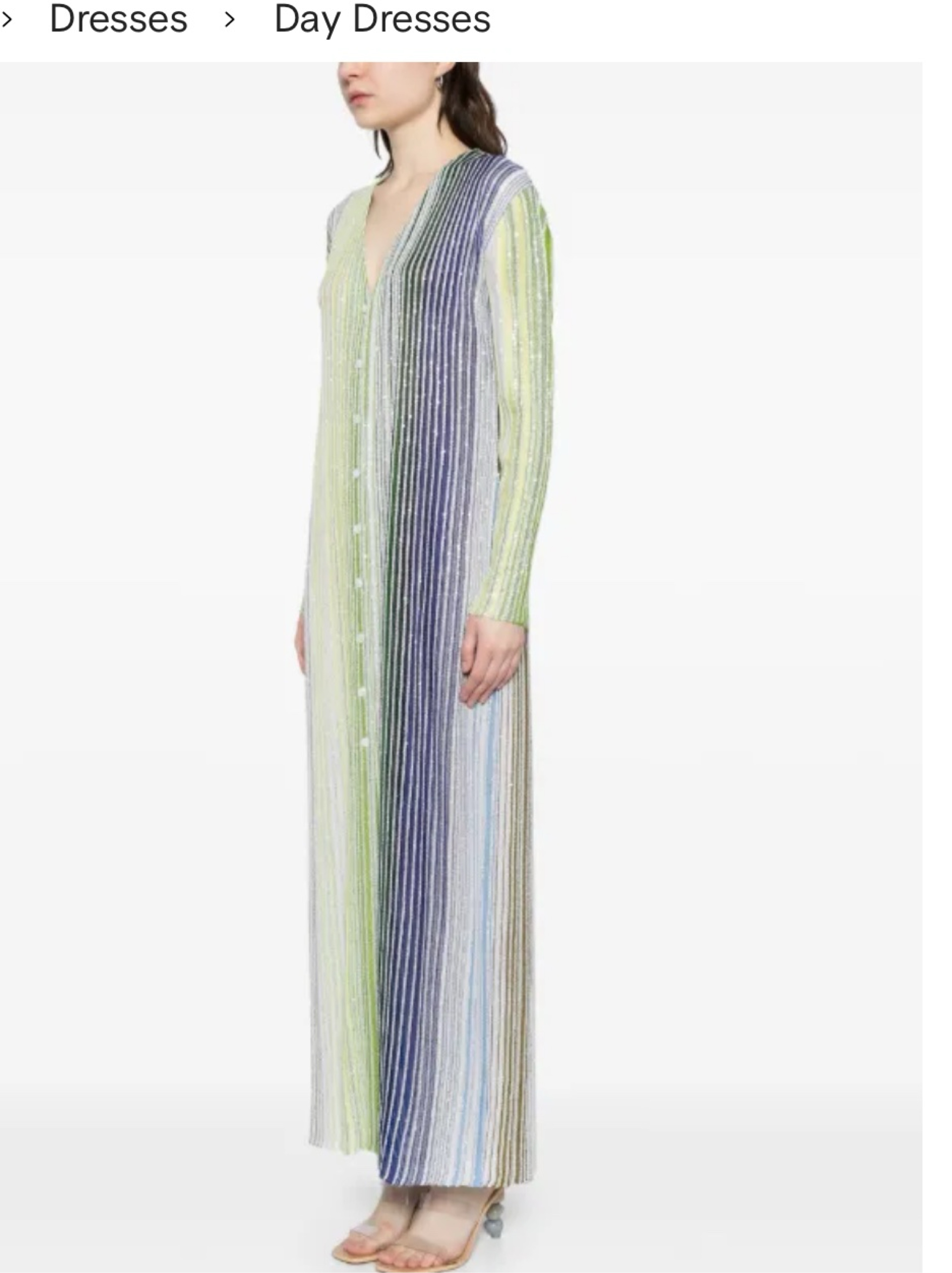 missoni pleated dress Missoni Pleated Long-sleeved Maxi Dress