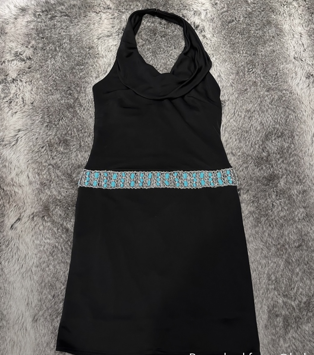 Vintage Beaded Cache Halter Dress by Cache - Pickle Vintage Beaded Cache Halter Dress by Cache - Pickle