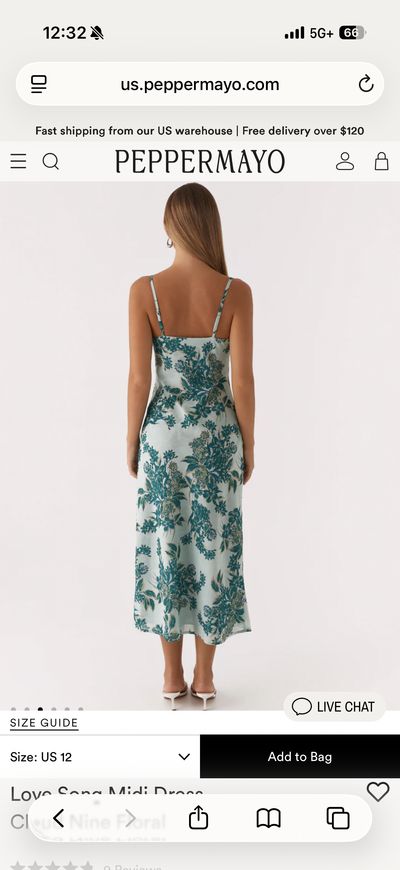 on cloud nine midi dress green Peppermayo Love Song - Floral NWT by Peppermayo Floral peppermayo