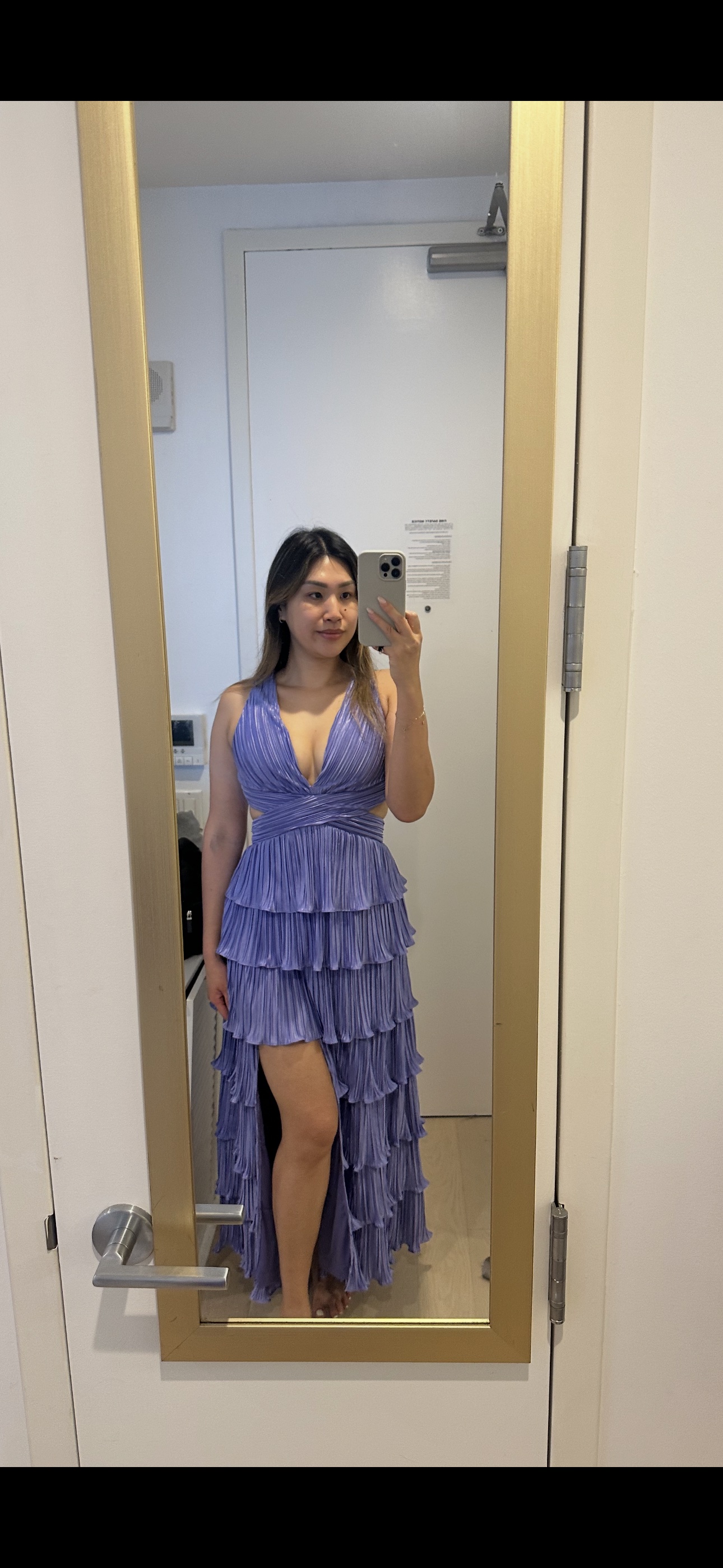 Lavender Ruffle Maxi Dress