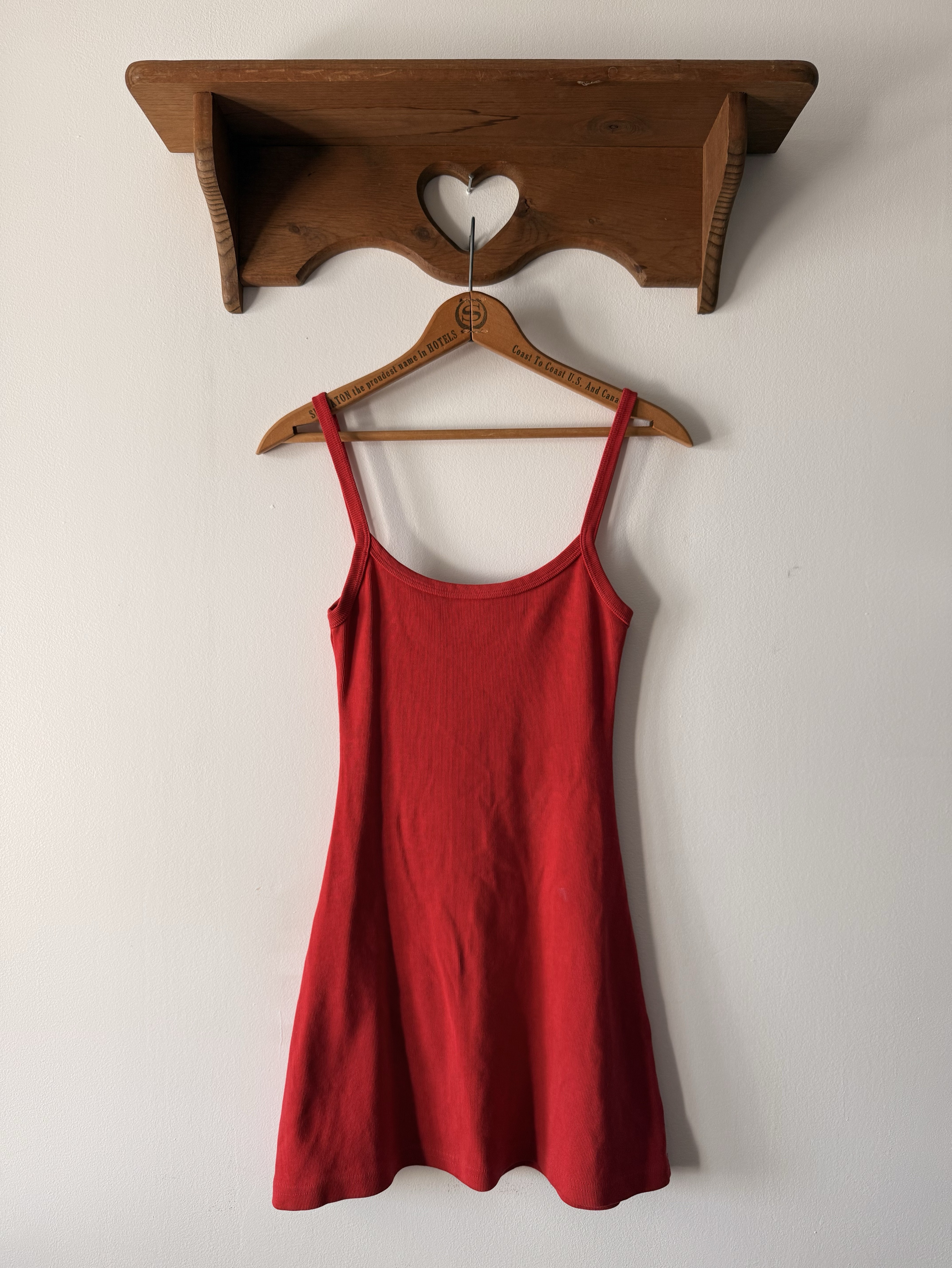 heavy rib spaghetti mini dress RHR318GD