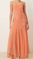 asos design bandeau floral embellished maxi dress in apricot ASOS DESIGN bandeau floral embellished maxi dress in apricot by Asos Design