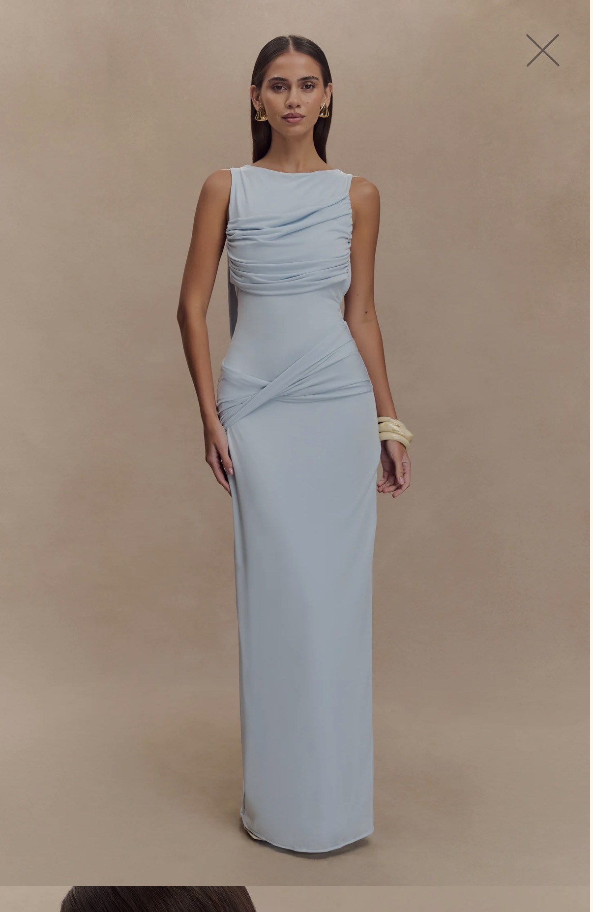 dress with corset top and flowy bottom Sarah Champagne Formal Maxi - US 0 Colour:Tearose AW26Party Ultimate Blue Cheese Chicken weight material with slight
