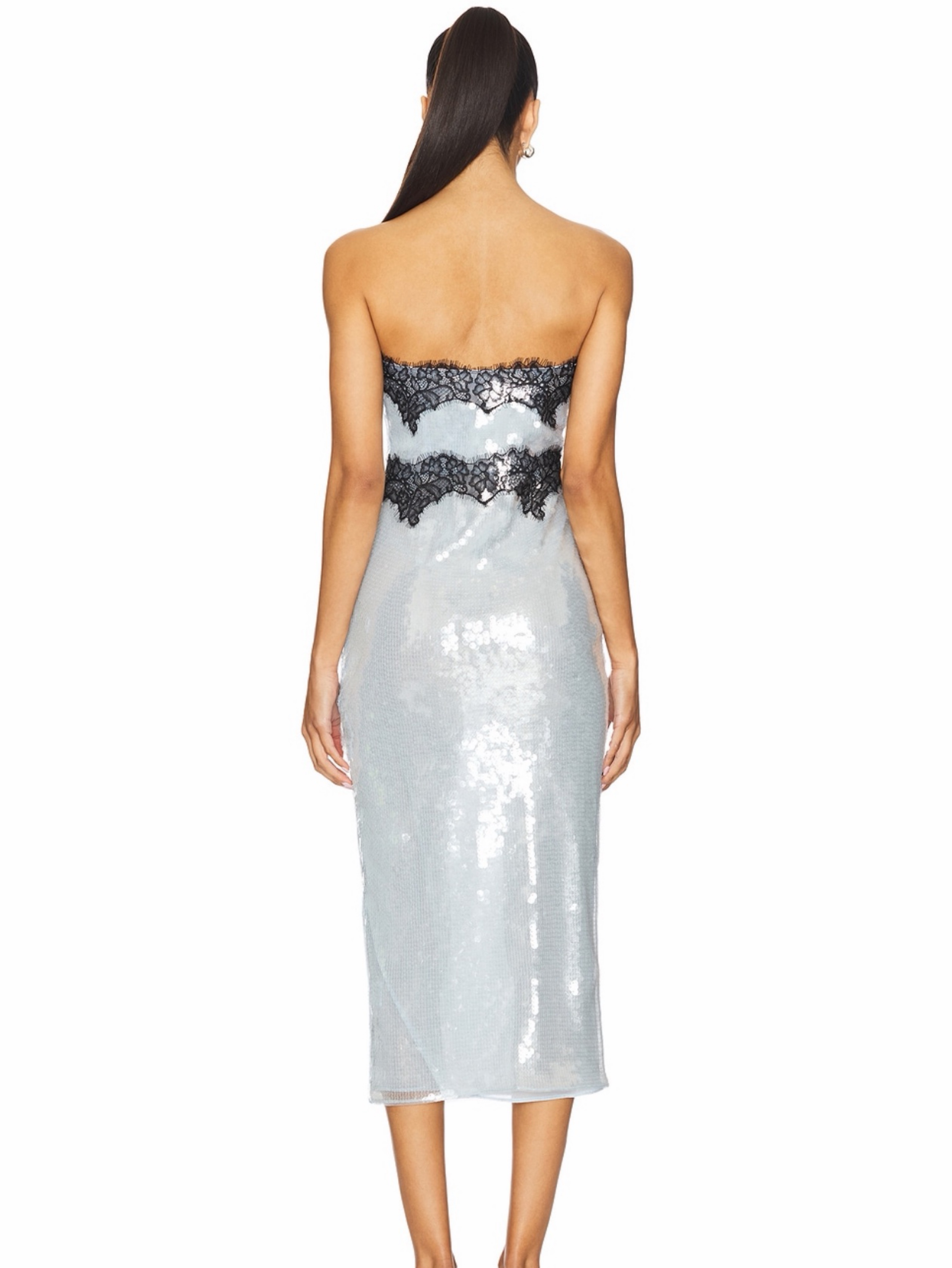 retrofete ellen strapless sequin midi dress Ellen Sequin Dress Retrofete