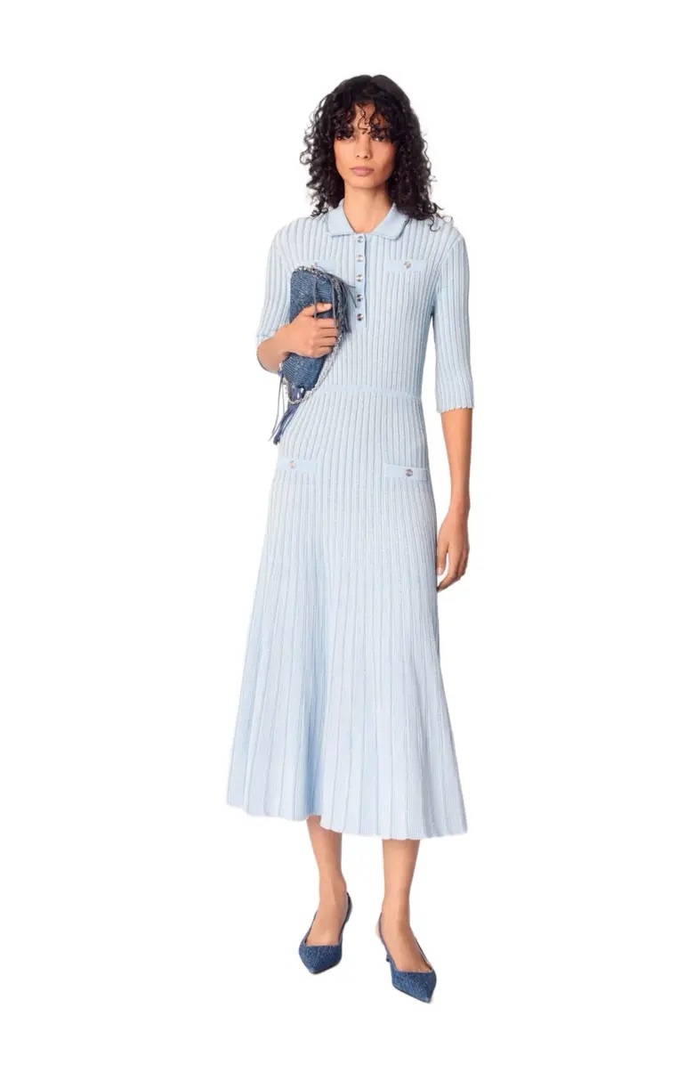 maje light blue dress Maje