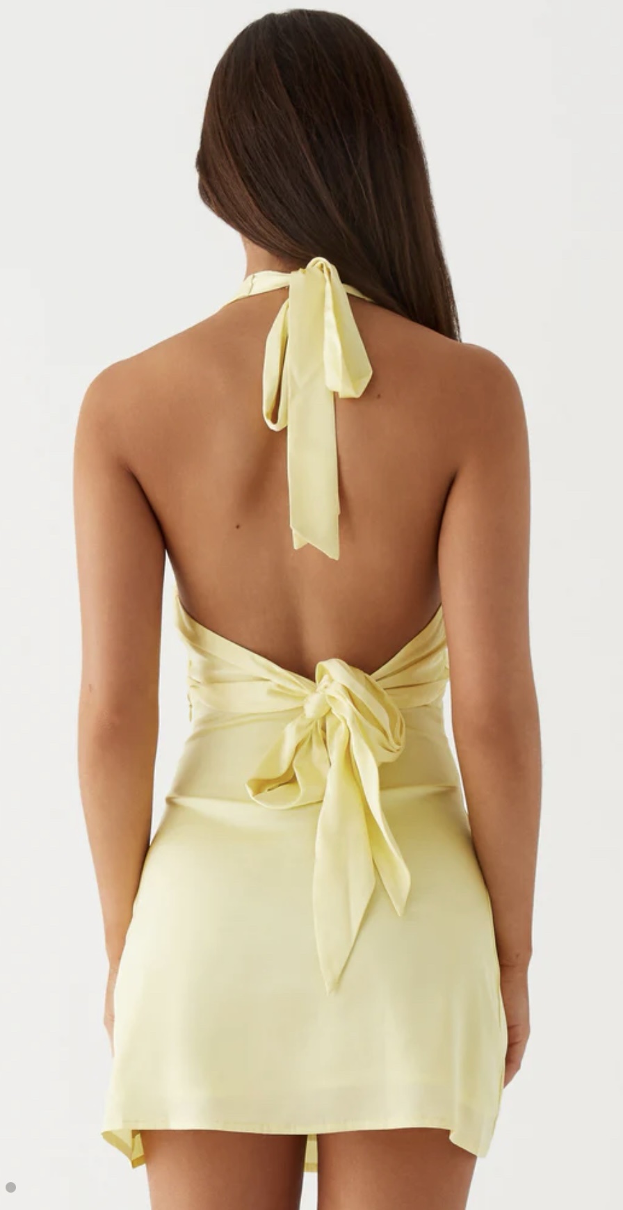 Pale Yellow Halter Wrap Mini Dress by Peppermayo - Pickle Pale Yellow Halter Wrap Mini Dress by Peppermayo - Pickle