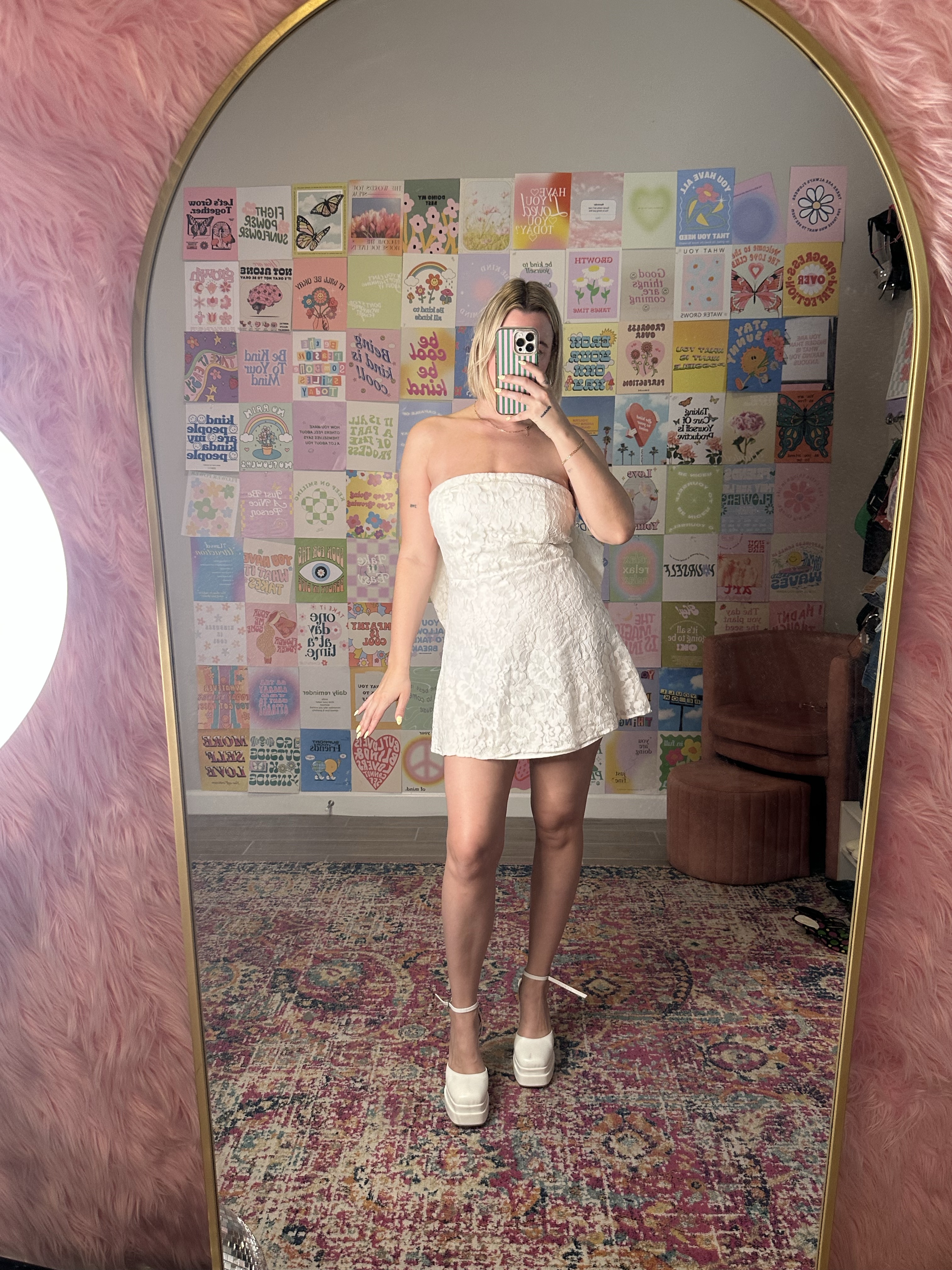 Altard State Lace Lilia Bow Mini Dress by Altar'd State - Pickle Altard State Lace Lilia Bow Mini Dress by Altar'd State - Pickle