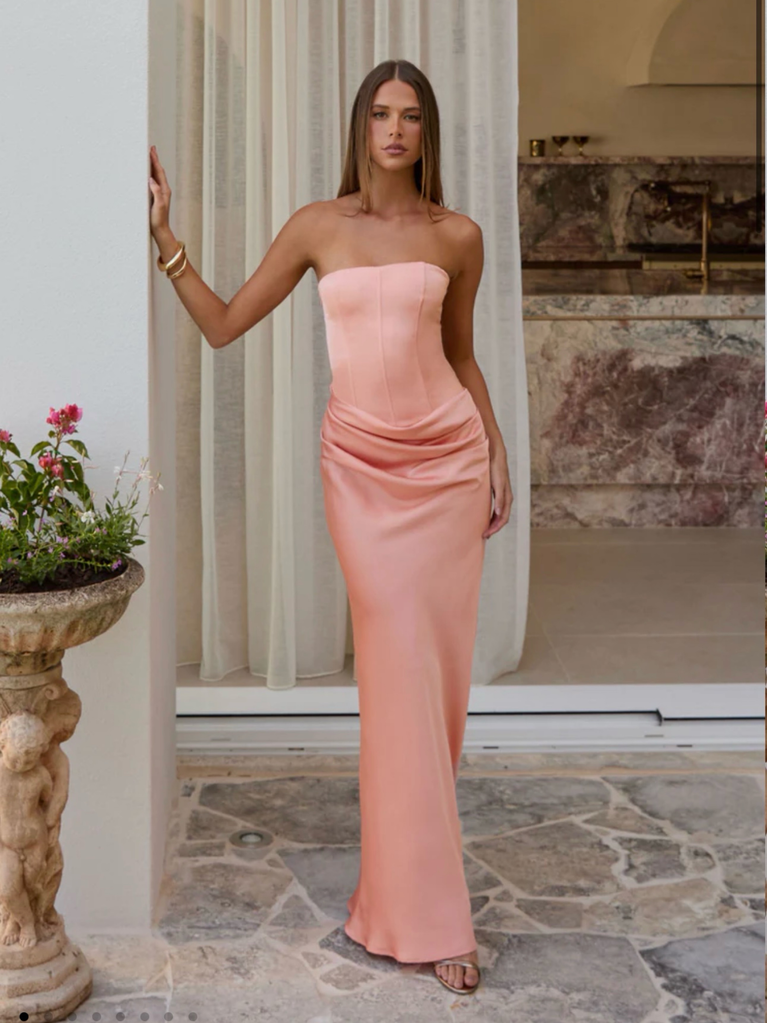 emerald green hoco dresses A-Line Cowl-Neck Homecoming Dress Emerald / 0 Color:WHITE MATTE Beach / Destination bordado SIMONMILLER Inna Poplin Maxi