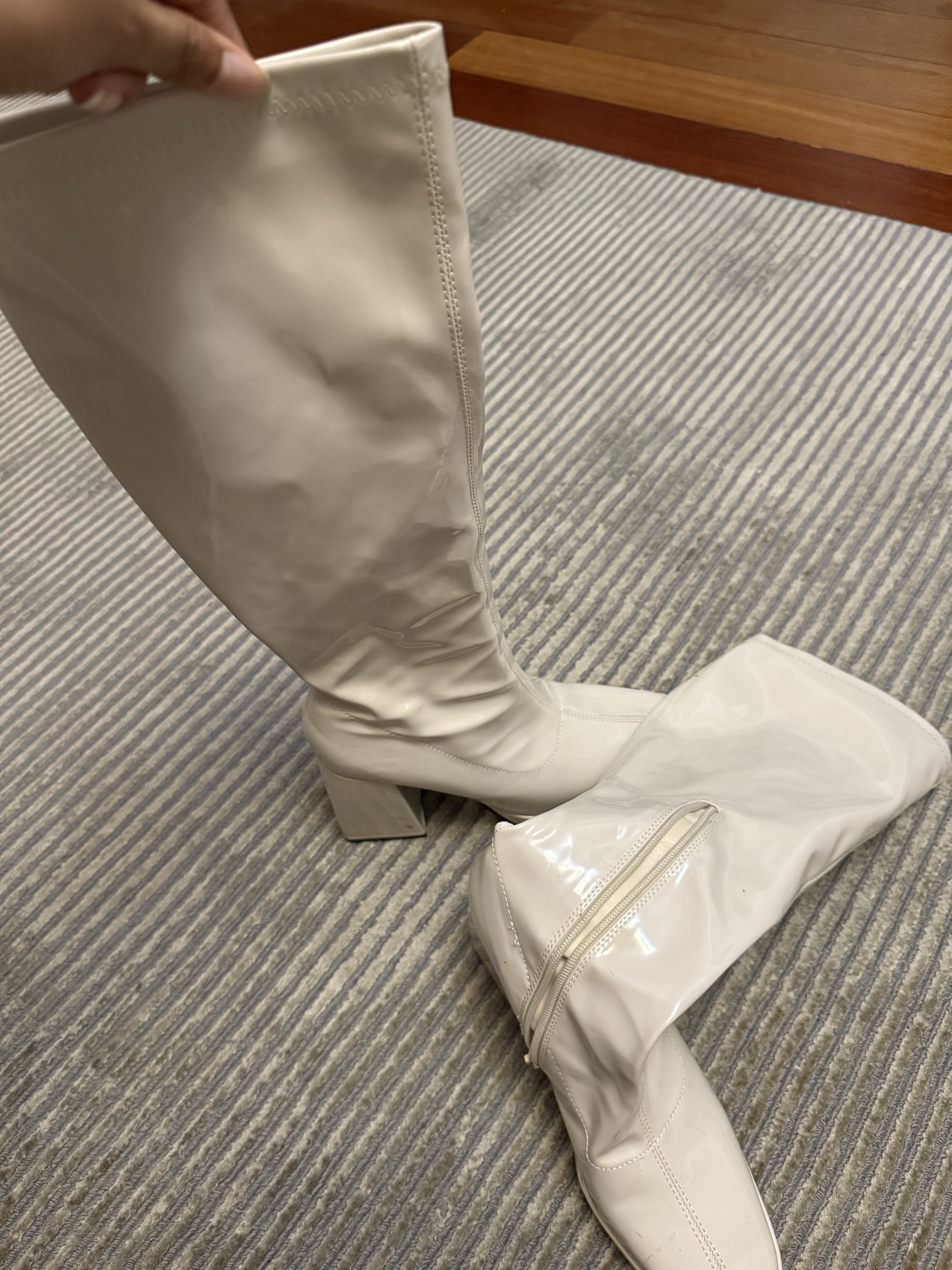 White Patent Gogo Boots