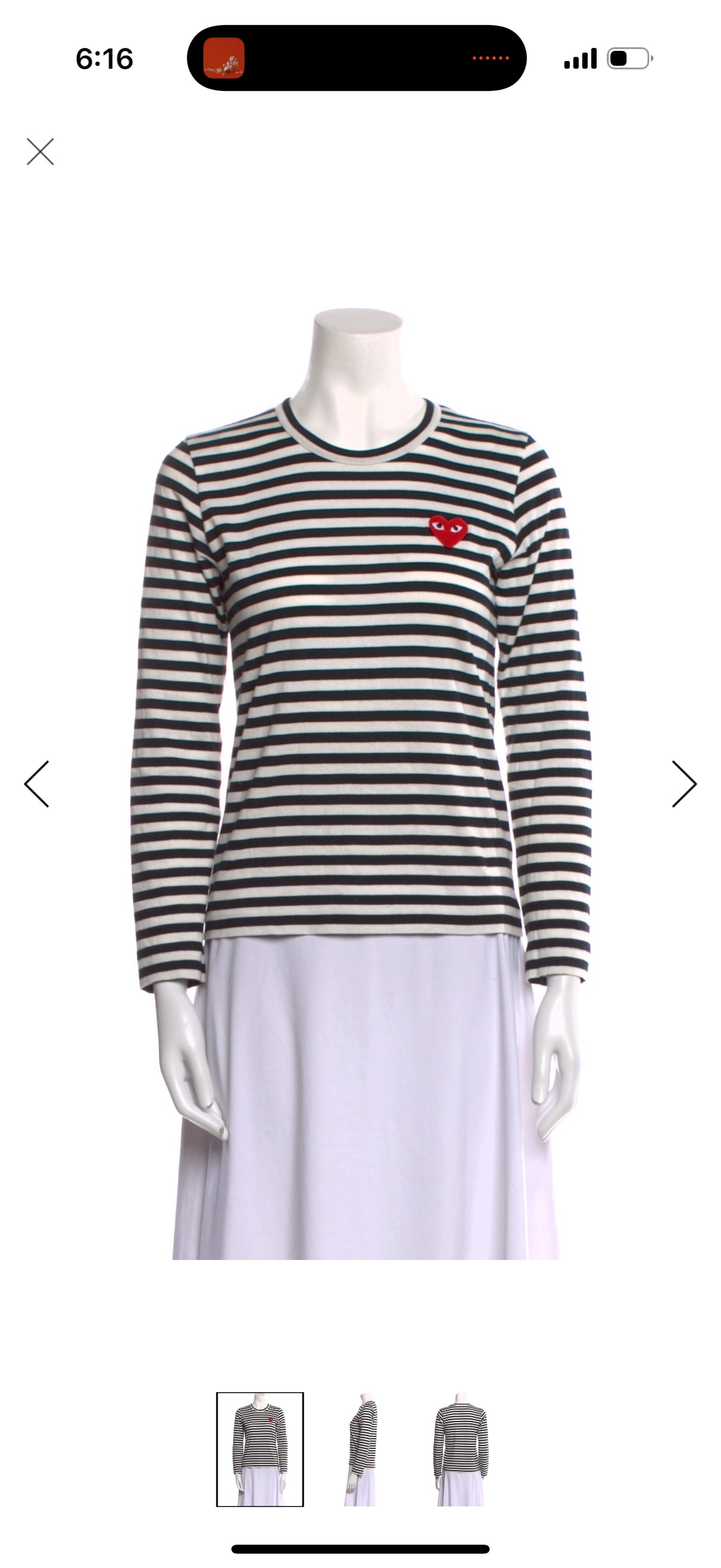 Black and White Commes Top