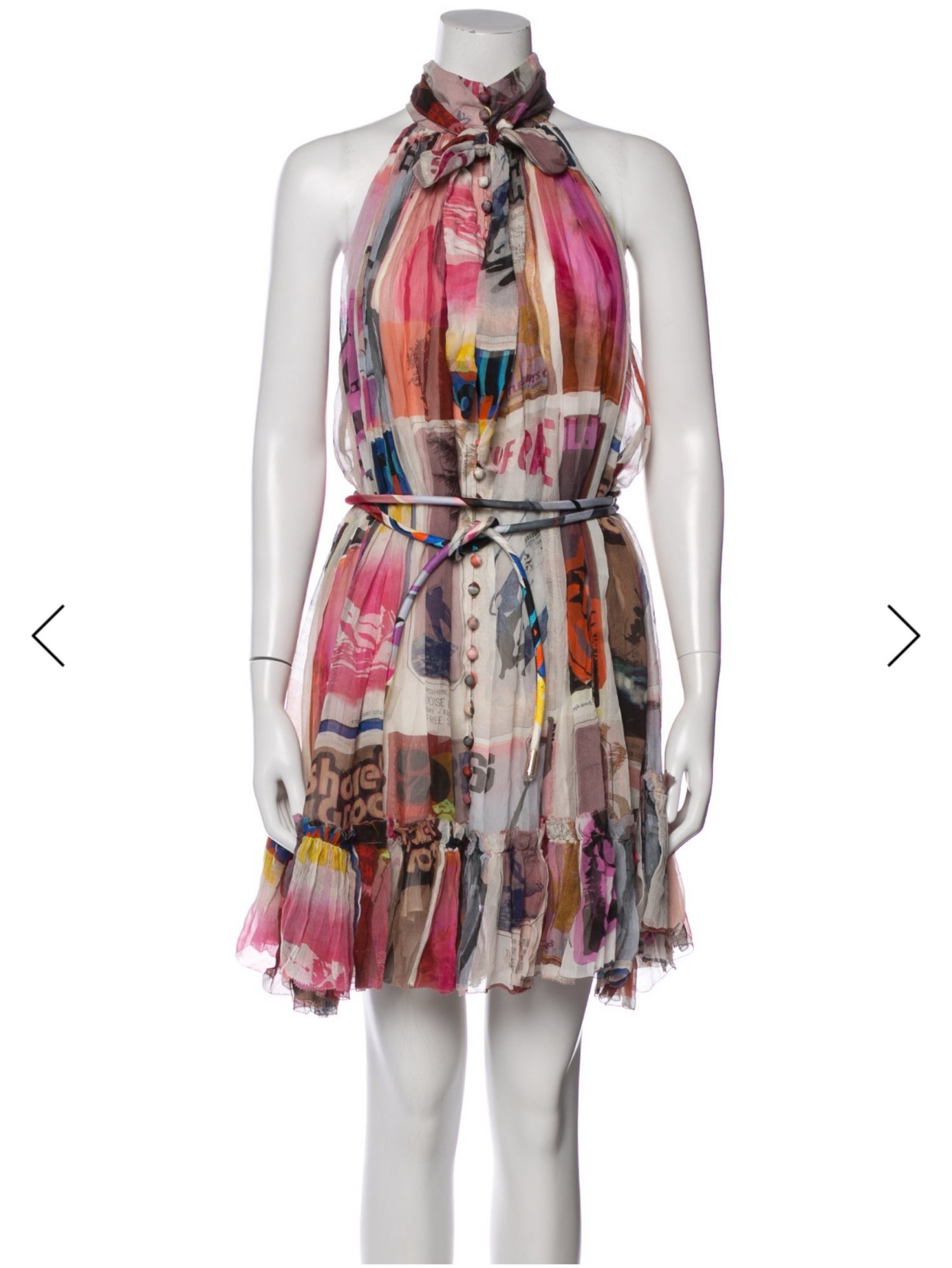 Zimmermann Multicolor Silk Mini Dress