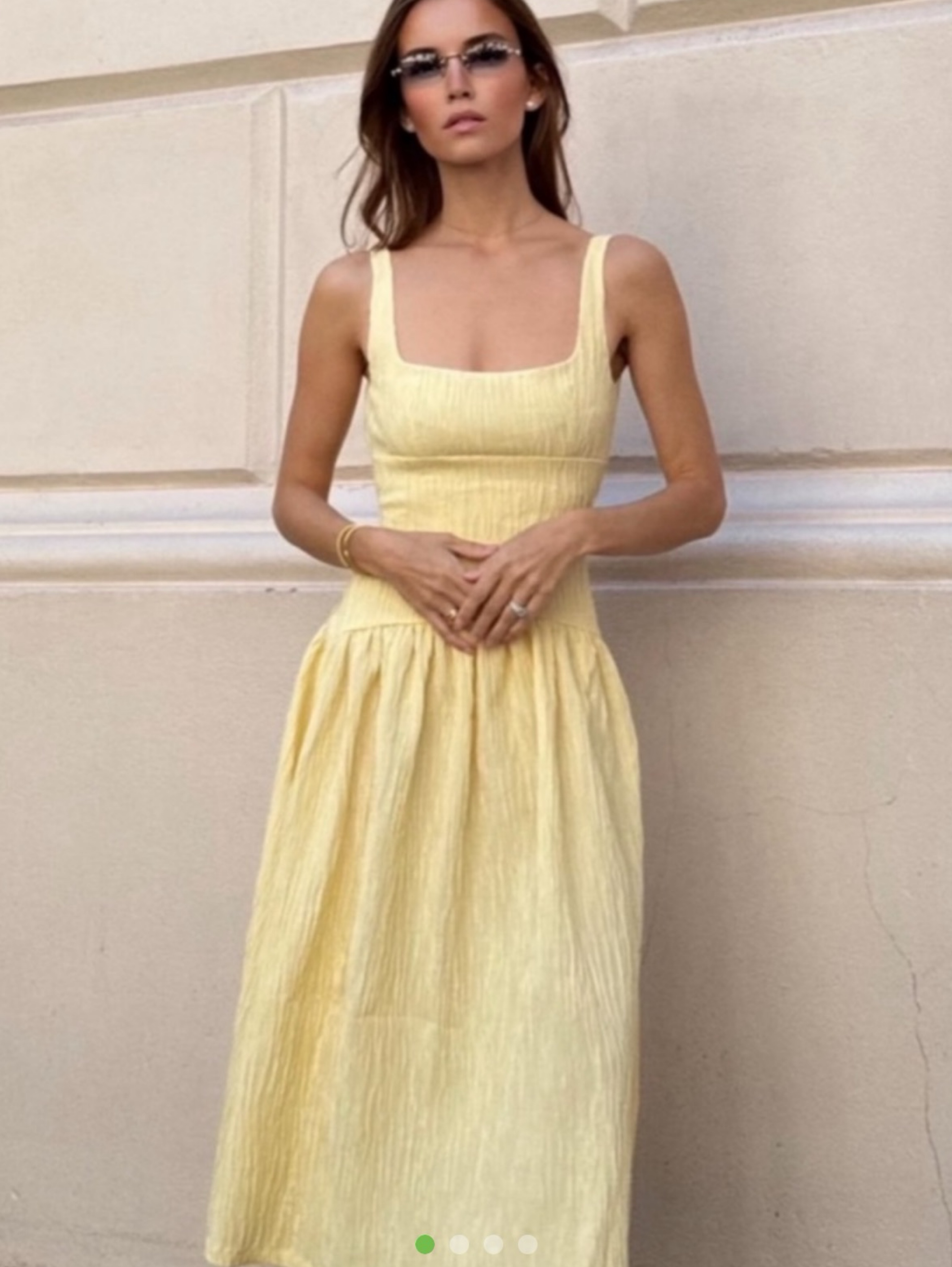 Butter Yellow Midi Dress