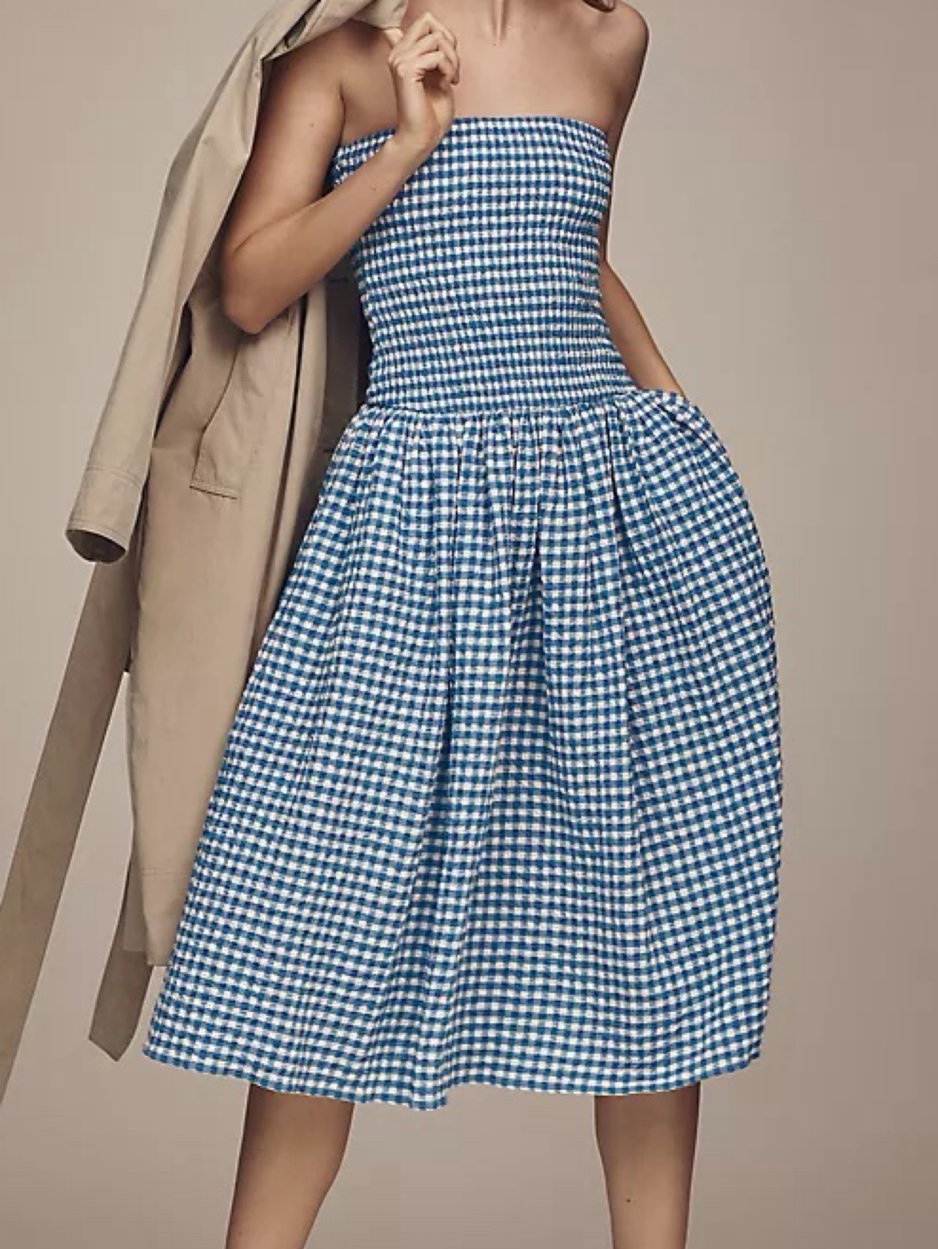anthropologie blue strapless dress The Somerset Strapless Mini Dress