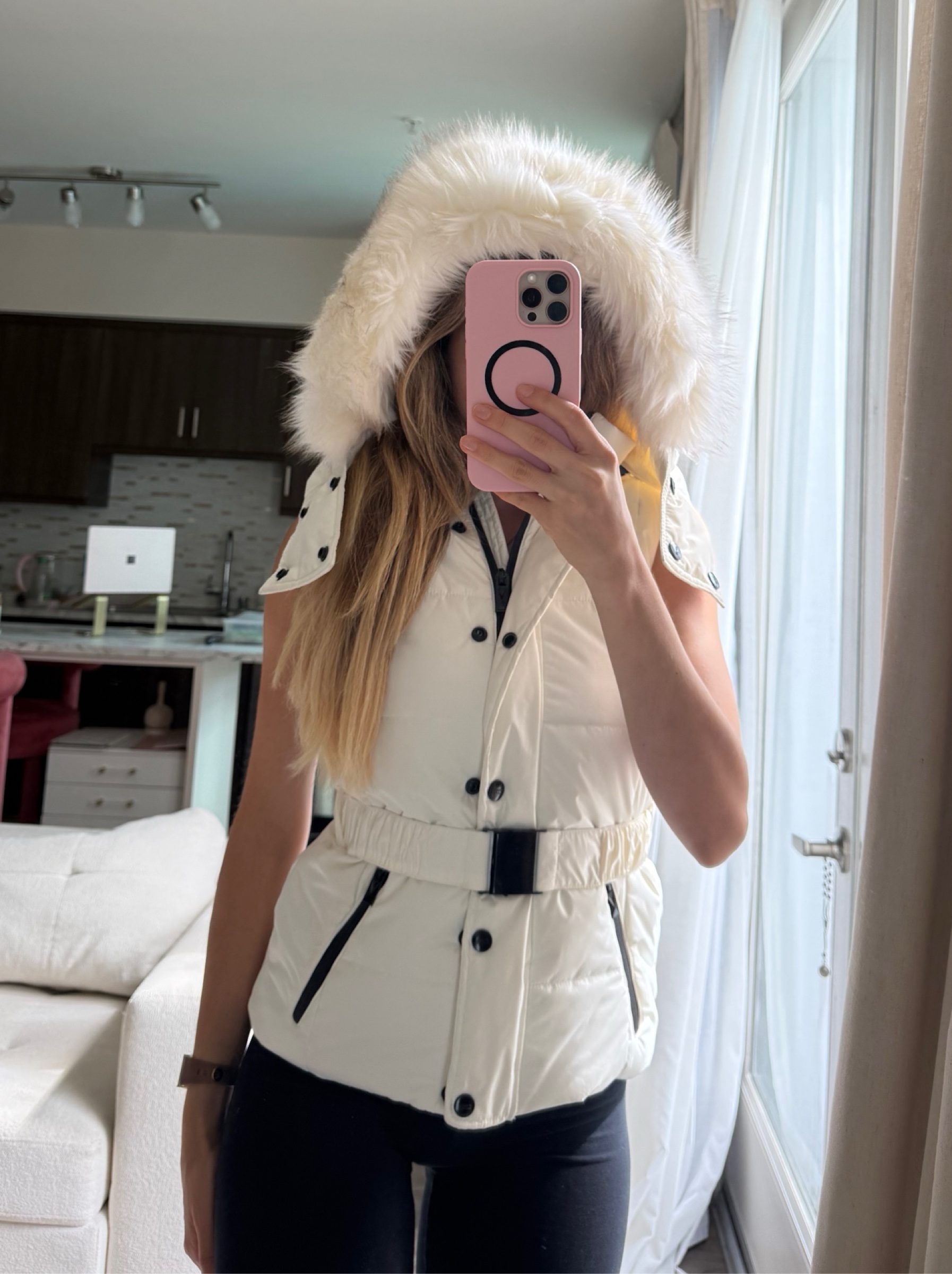 Alo Yoga Aspen Love Ivory White Puffer Ski Jacket XS by Alo Yoga