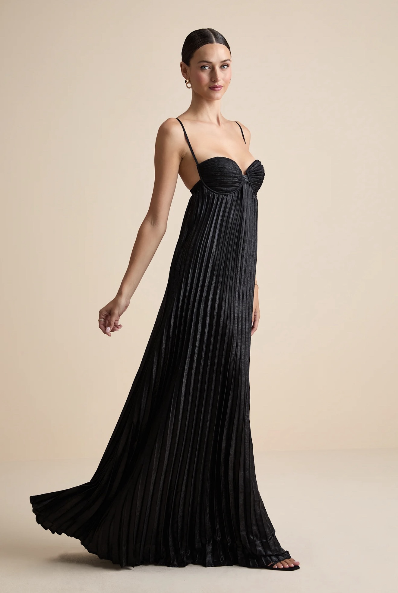Lulus Brilliant Allure Black Pleated Maxi Dress by Lulus - Pickle Lulus Brilliant Allure Black Pleated Maxi Dress by Lulus - Pickle