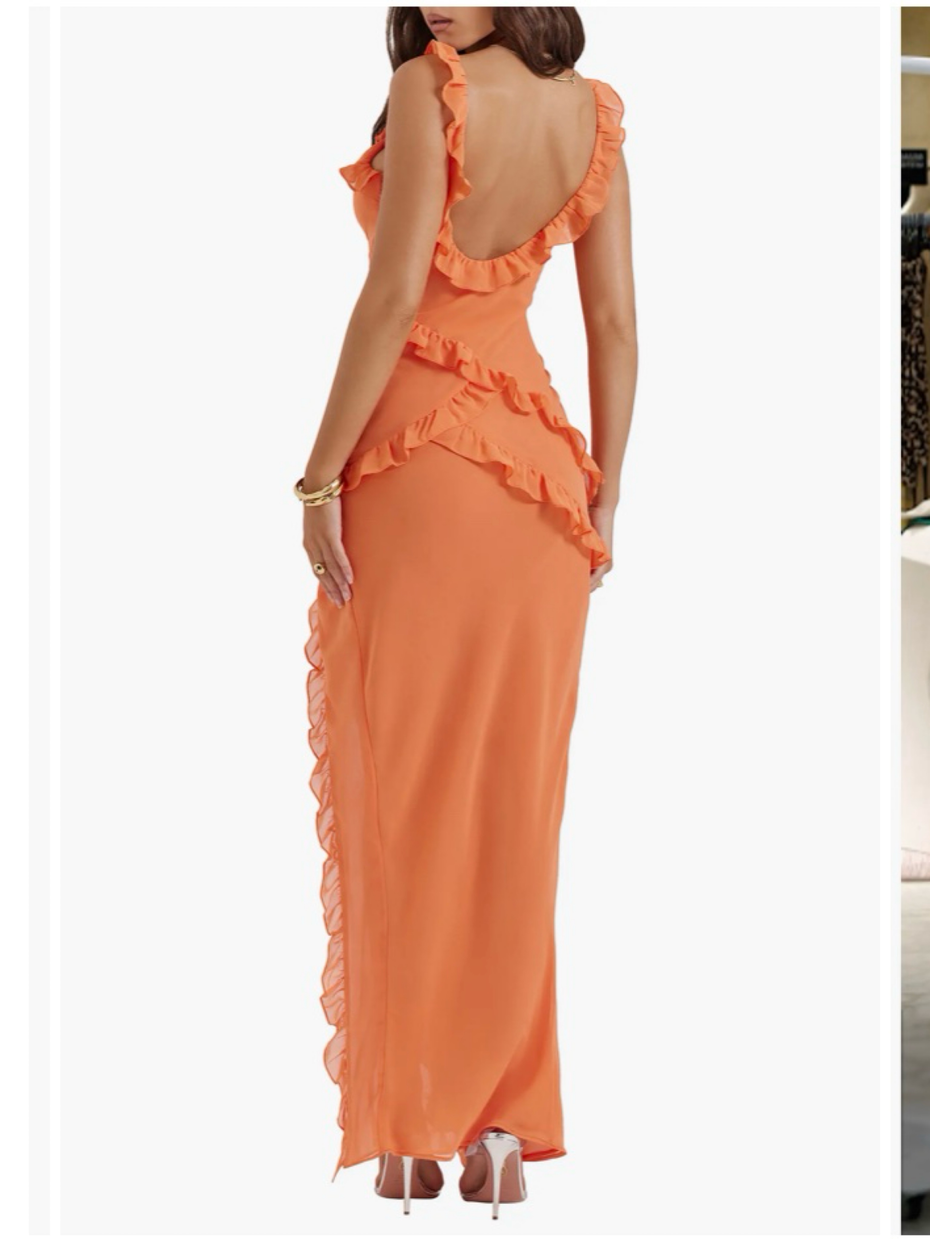 pixie ruffle georgette body-con cocktail dress House of CB + Pixie Ruffle Georgette Body-Con Cocktail Dress